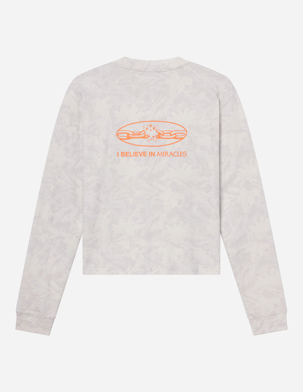 T-shirt lourd à manches longues camouflage « I Believe in Miracles »