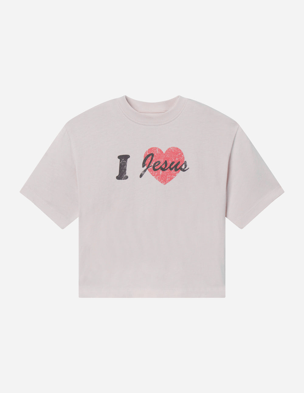 T-shirt court « I Love Jesus » pour femme