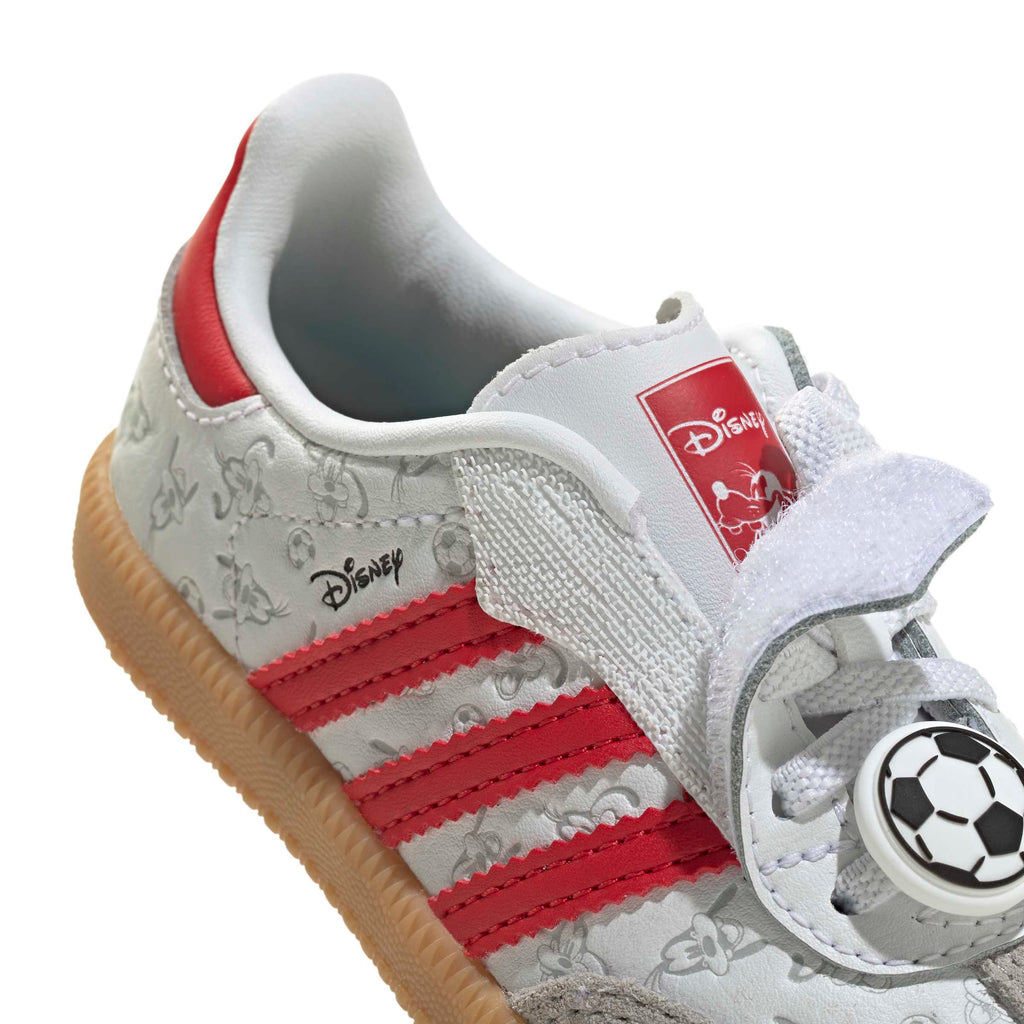 Adidas (PS) Disney Samba OG Lacets Élastiques - Blanc/Rouge