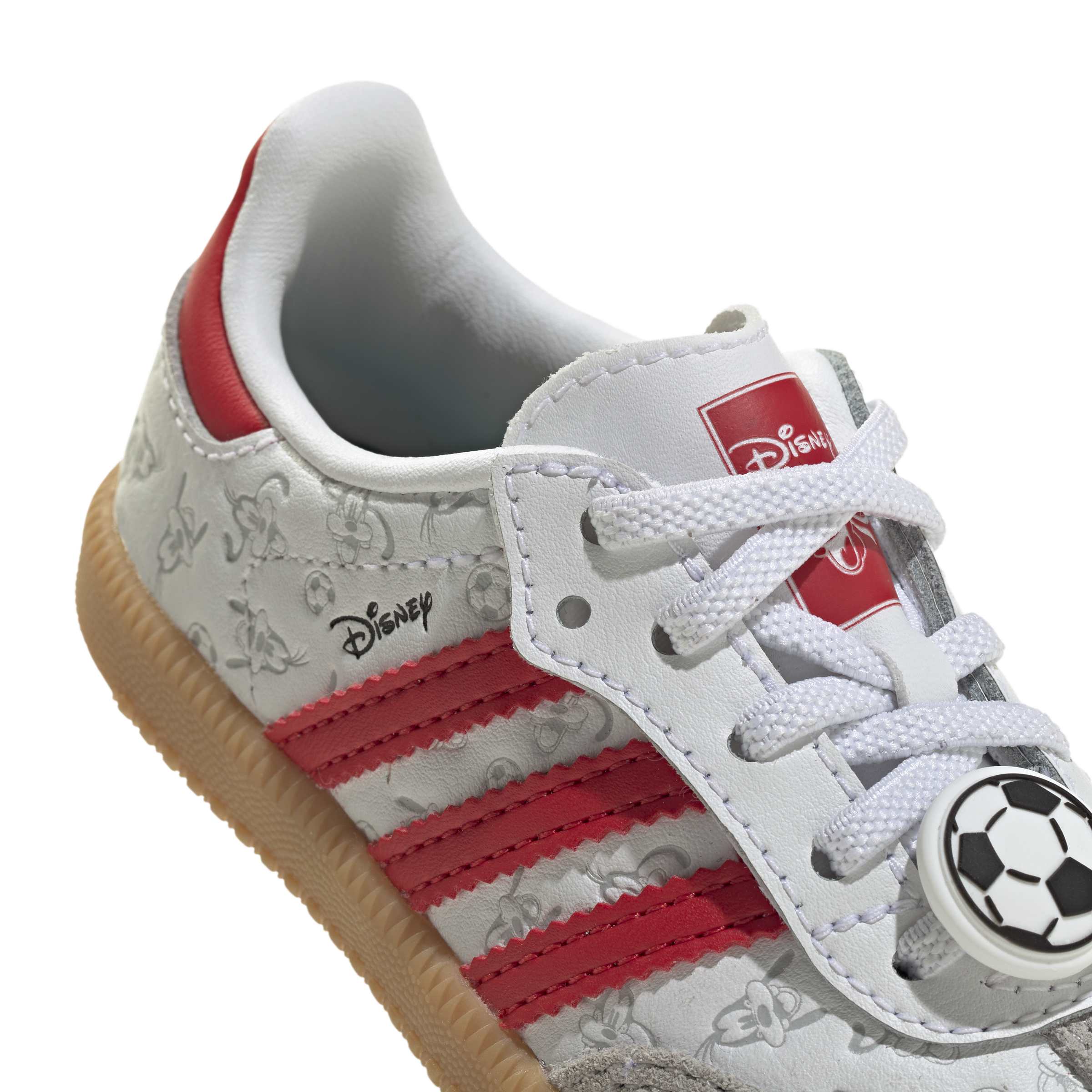 Adidas (PS) Disney Samba OG Lacets Élastiques - Blanc/Rouge