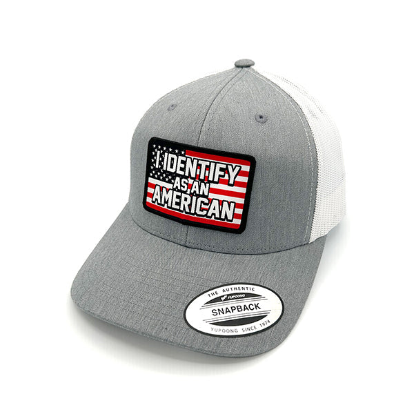 Je m'identifie comme un chapeau à patch tissé américain
