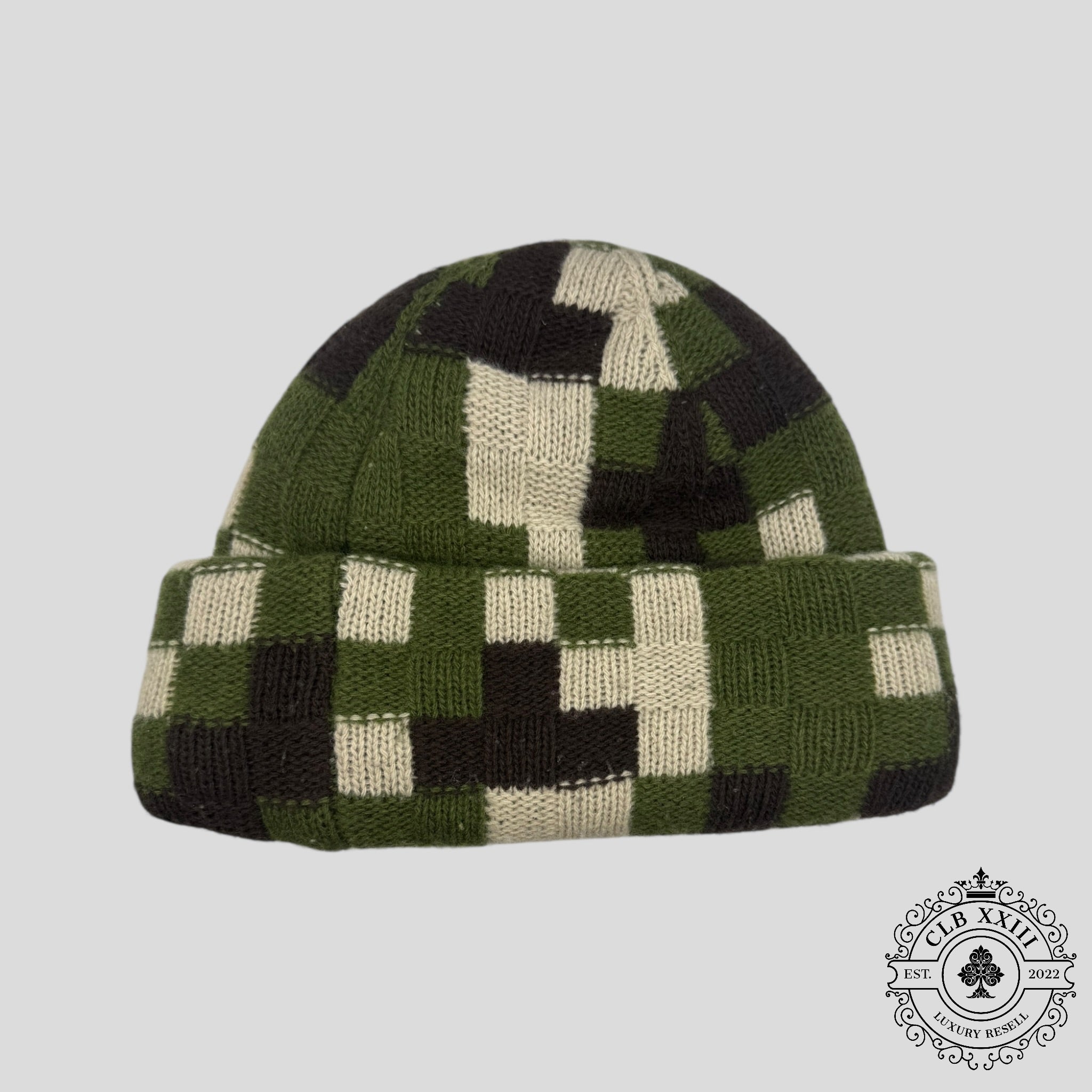 Bonnet Louis Vuitton Damoflage Vert
