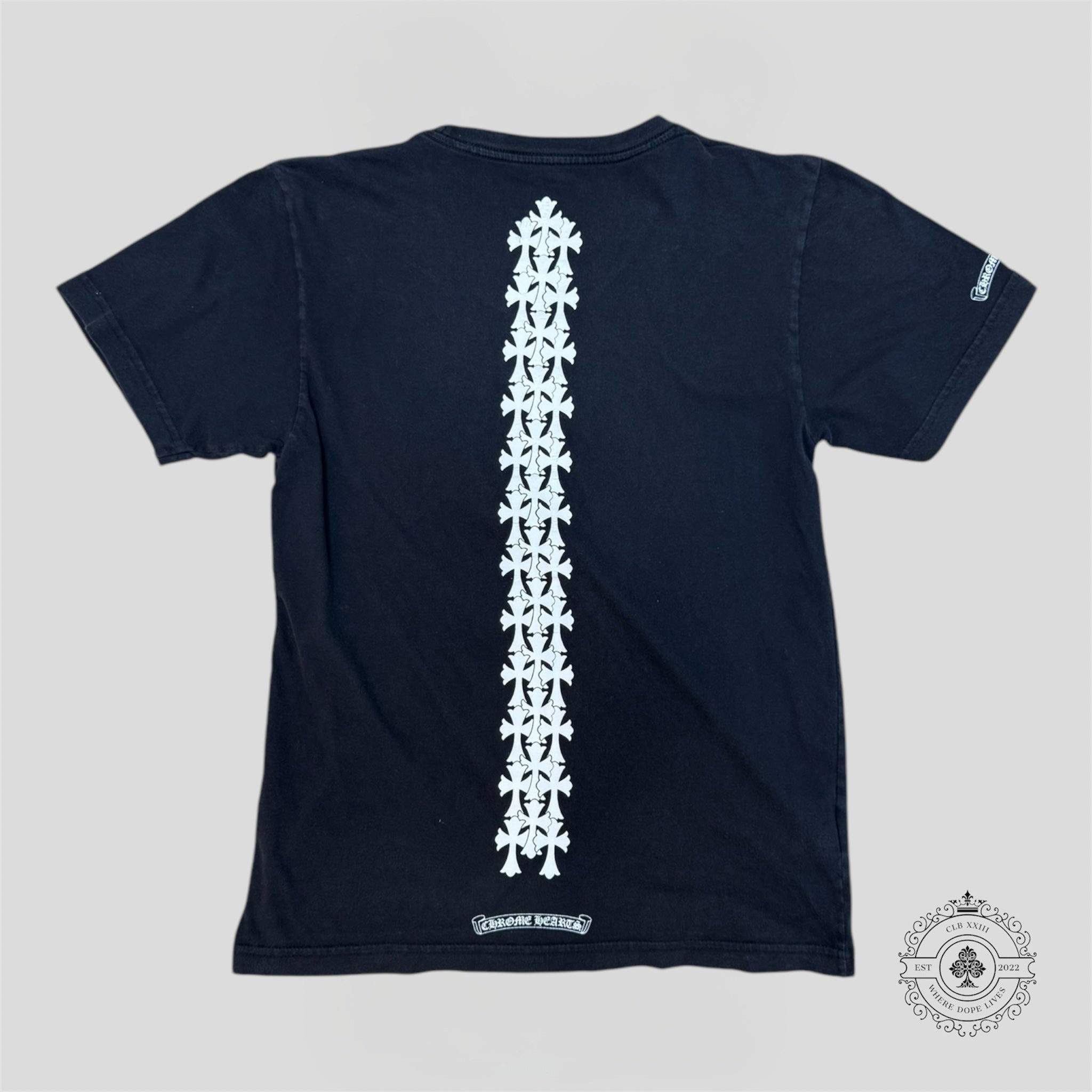T-shirt à logo croix Chrome Hearts Spine en noir