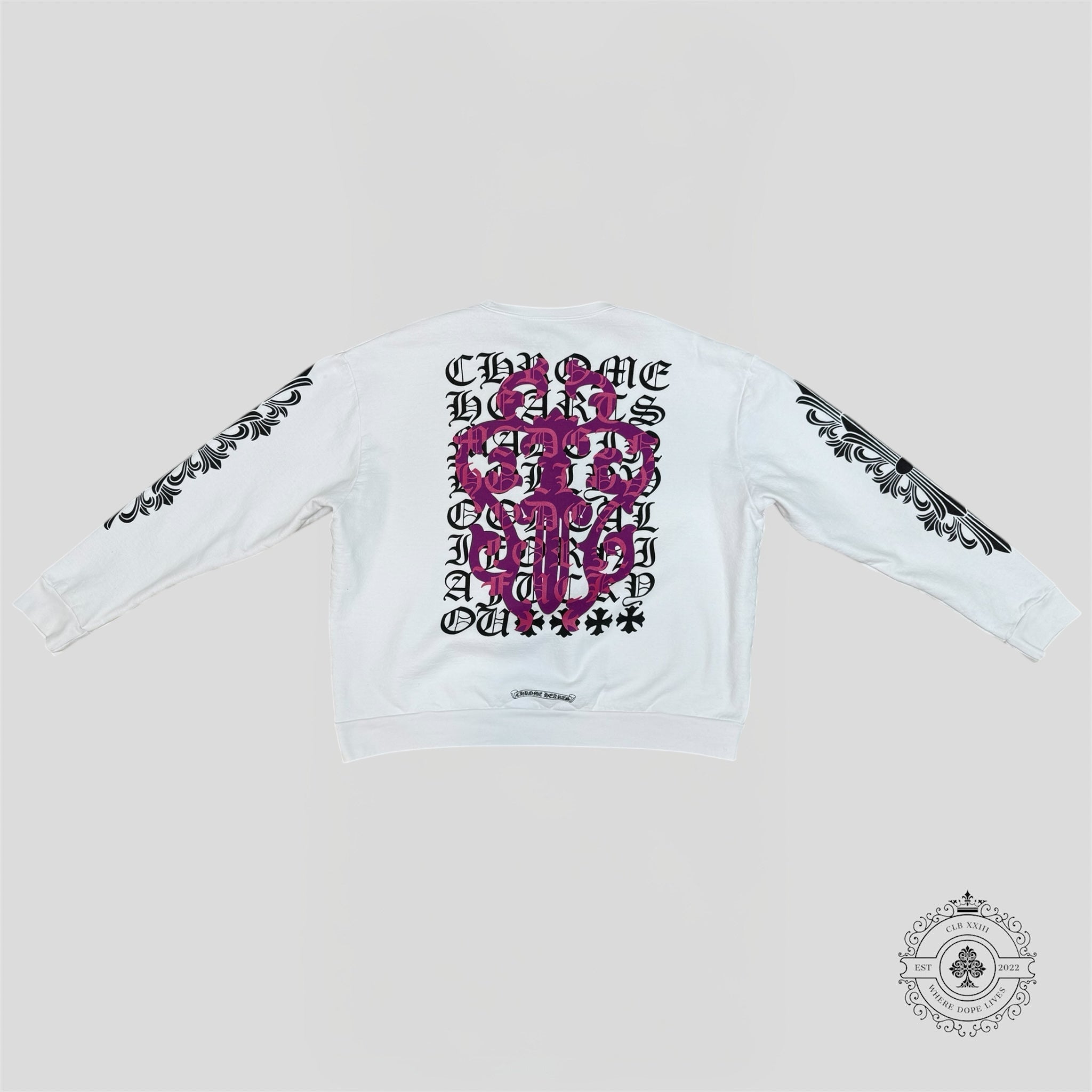 Haut à manches longues Chrome Hearts Eye Chart blanc