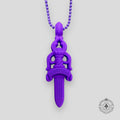Collier Chrome Hearts Silicone Dagger violet