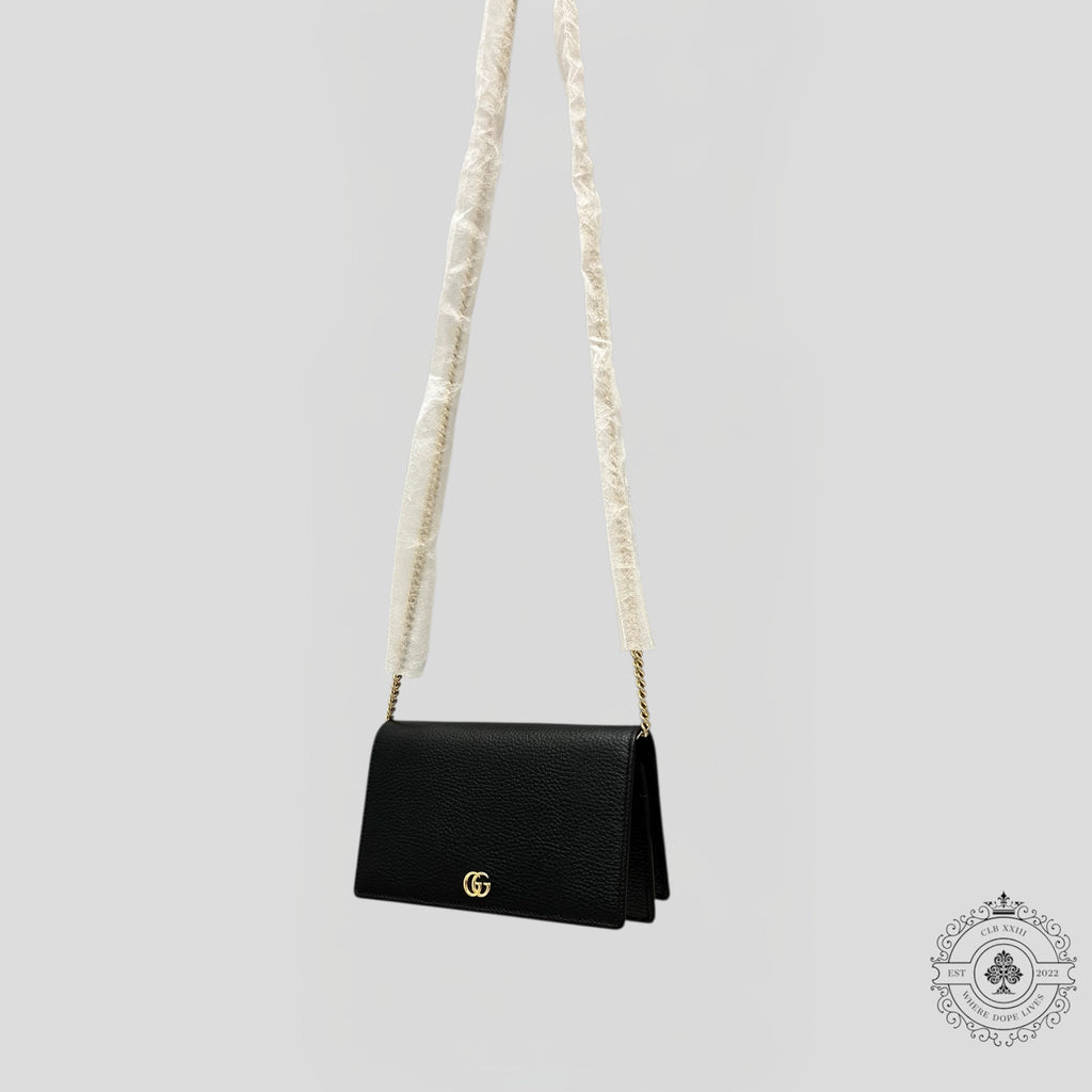 Portefeuille Gucci GG Marmont en cuir noir