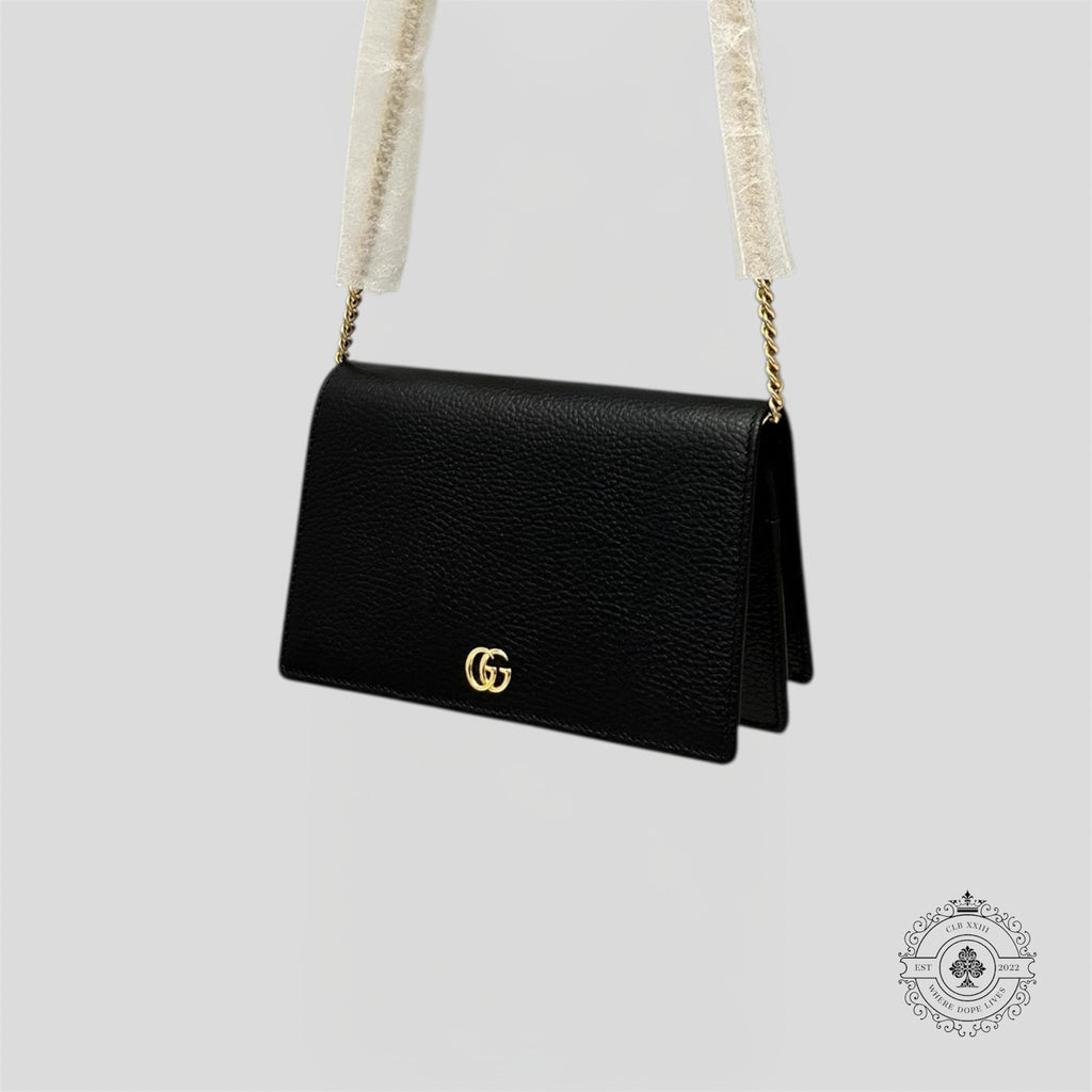 Portefeuille Gucci GG Marmont en cuir noir
