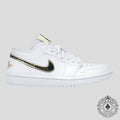 Air Jordan 1 Low Blanc Or Métallisé (F)