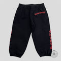 Pantalon de survêtement Chrome Hearts Scroll Logo pour enfant, Noir/Rouge
