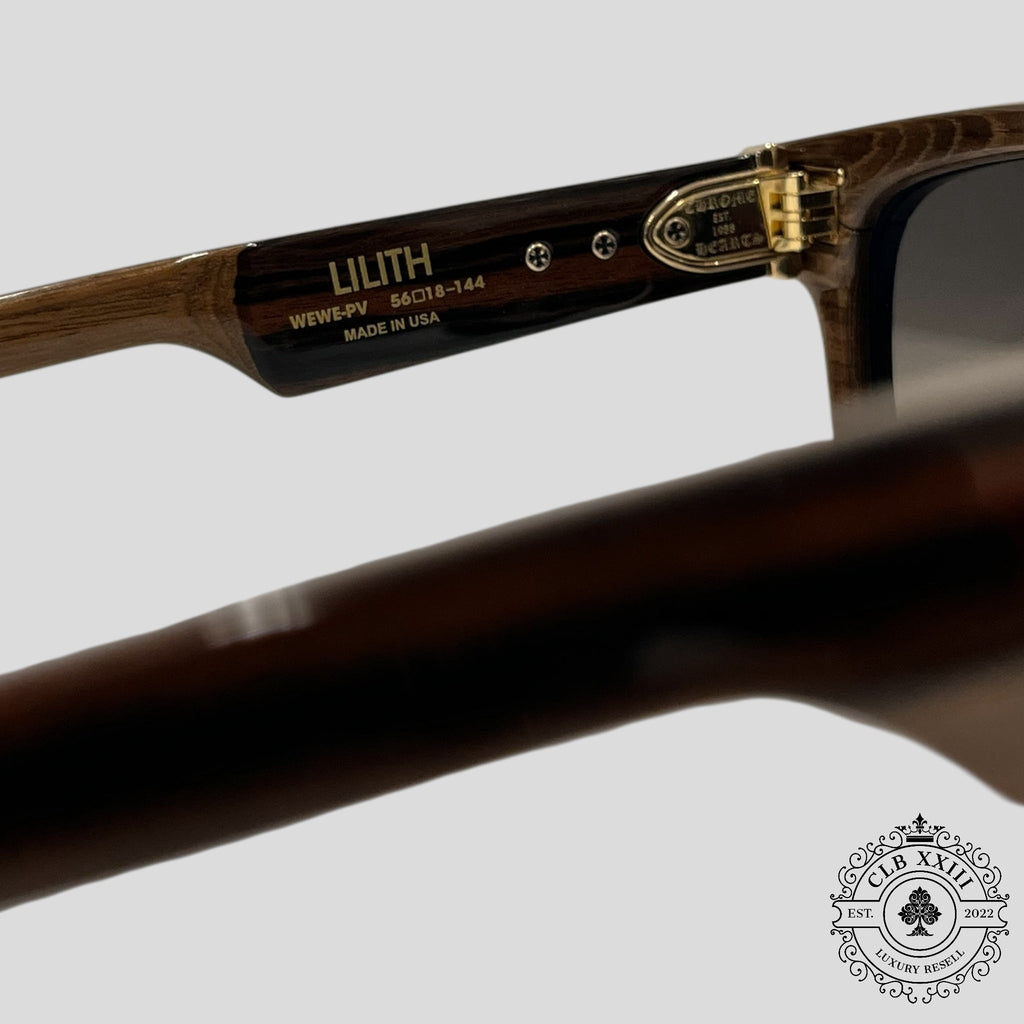 Chrome Hearts Lilith, lunettes de soleil à monture en bois