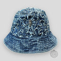 CHAPEAU BOB EN JEAN CHROME HEARTS