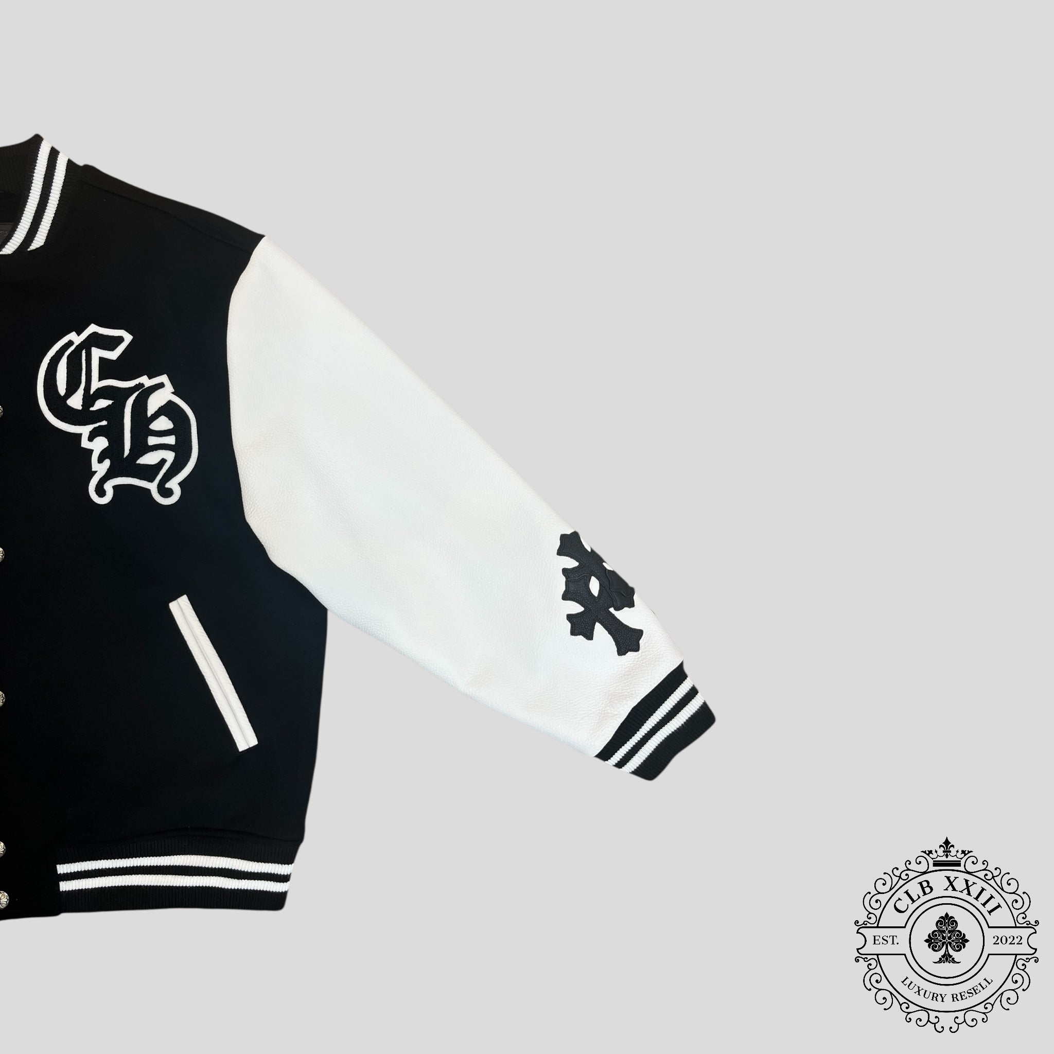 Blouson teddy Chrome Hearts avec écusson aigle, noir
