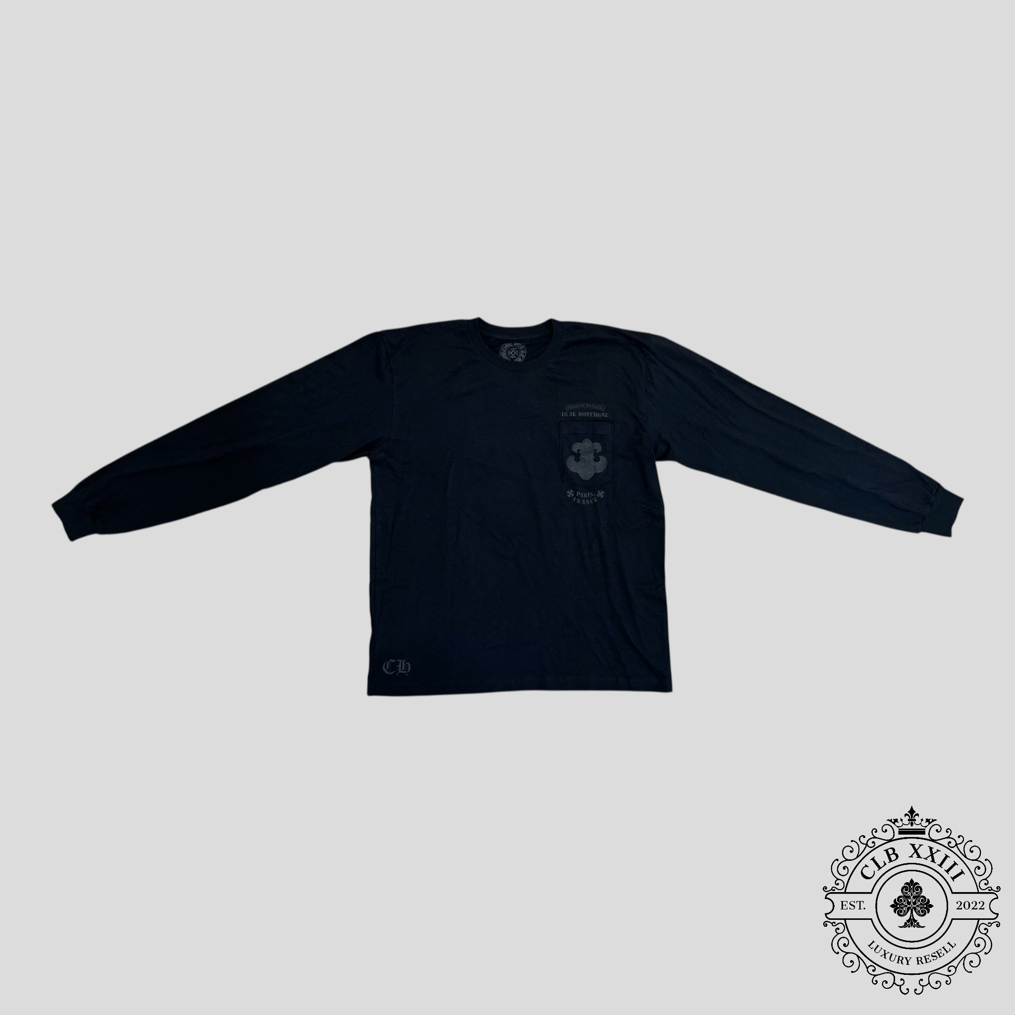 T-shirt à manches longues exclusif Chrome Hearts Paris en noir