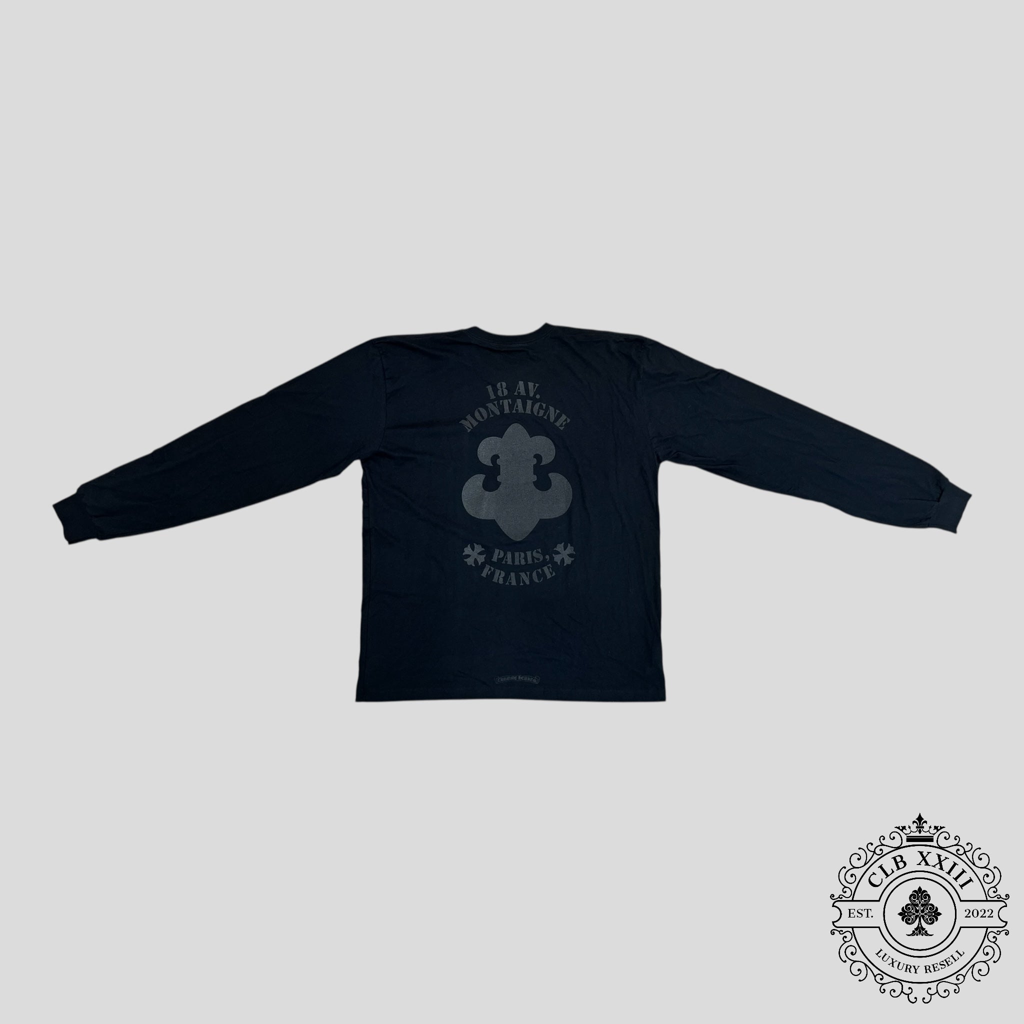 T-shirt à manches longues exclusif Chrome Hearts Paris en noir