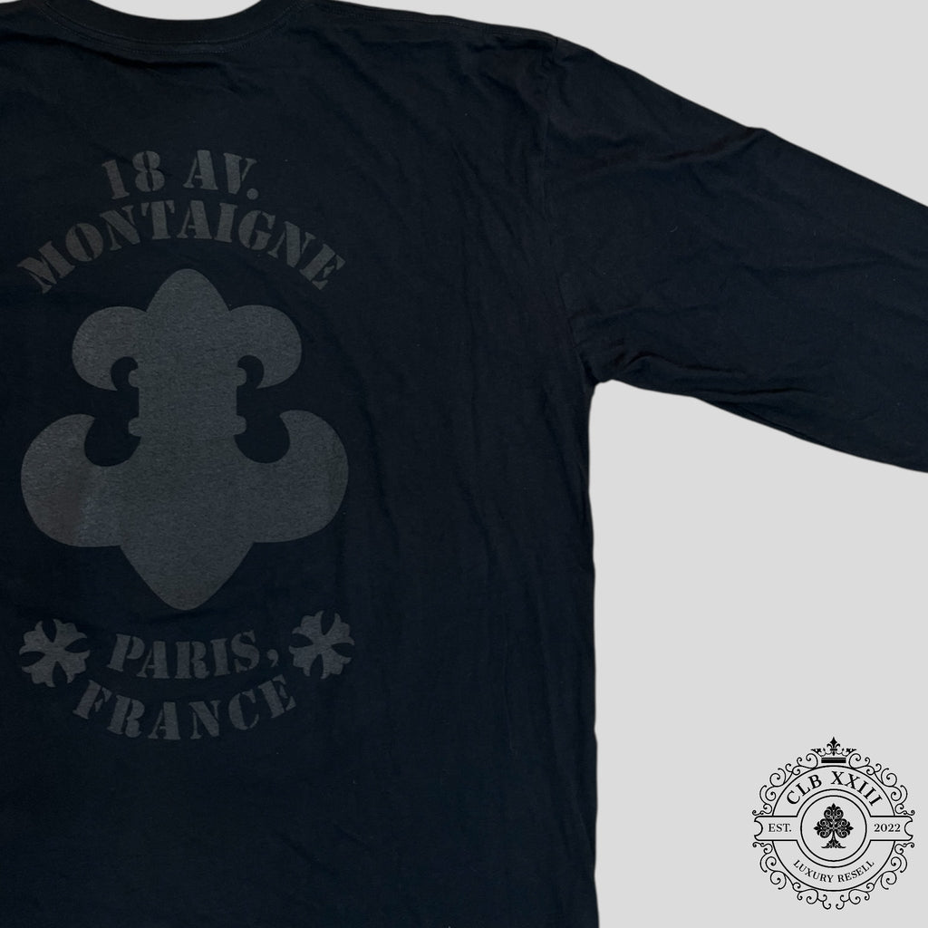 T-shirt à manches longues exclusif Chrome Hearts Paris en noir