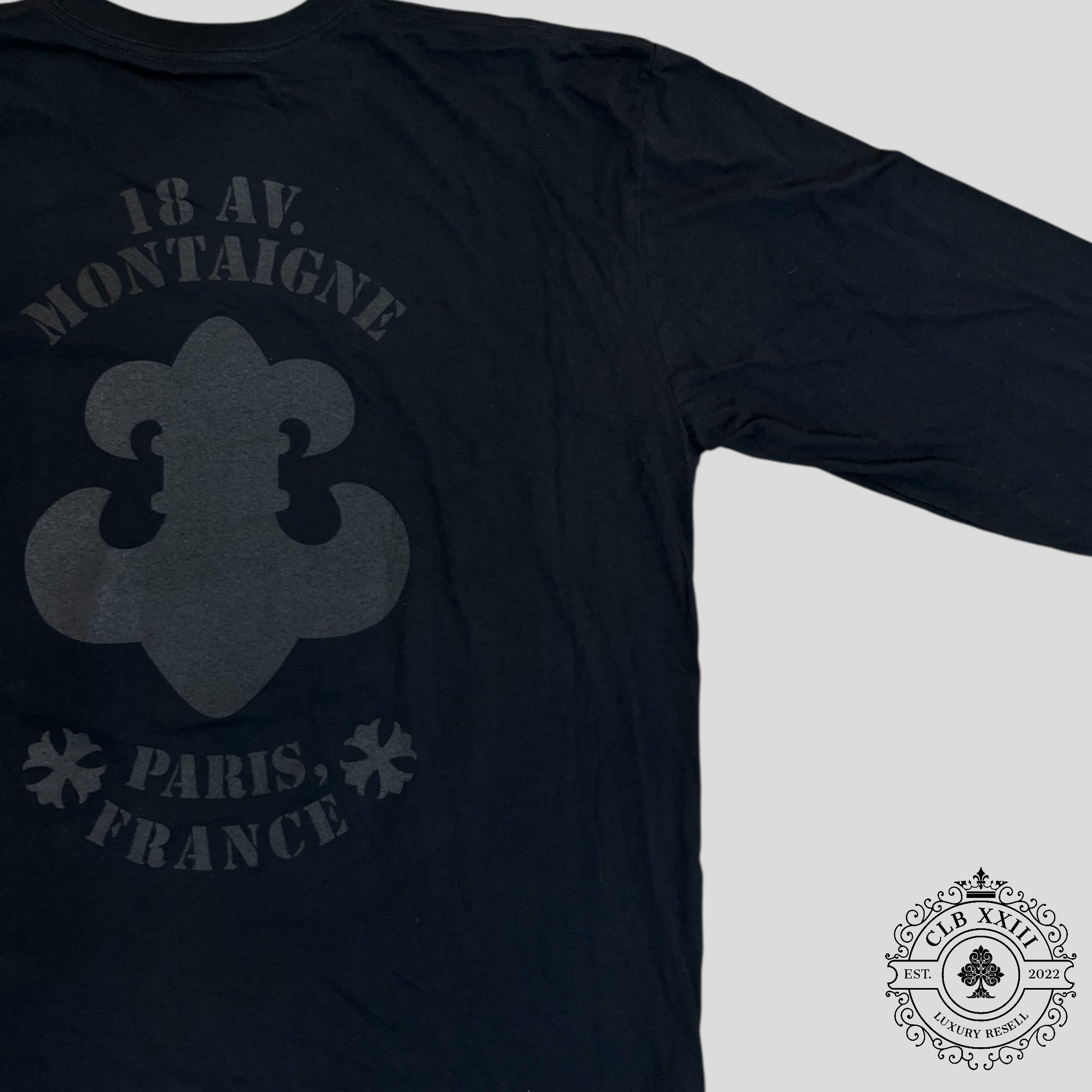 T-shirt à manches longues exclusif Chrome Hearts Paris en noir