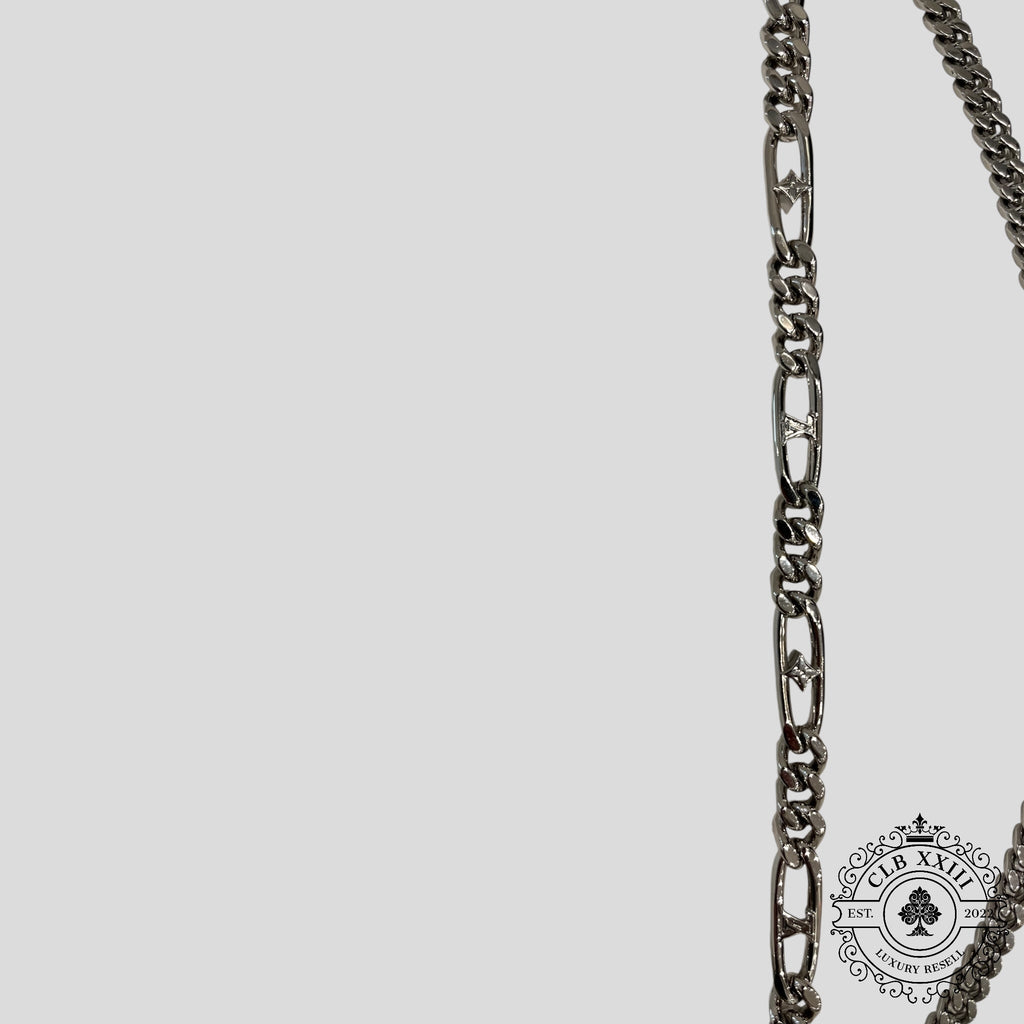 Chaîne de portefeuille Louis Vuitton LV en argent