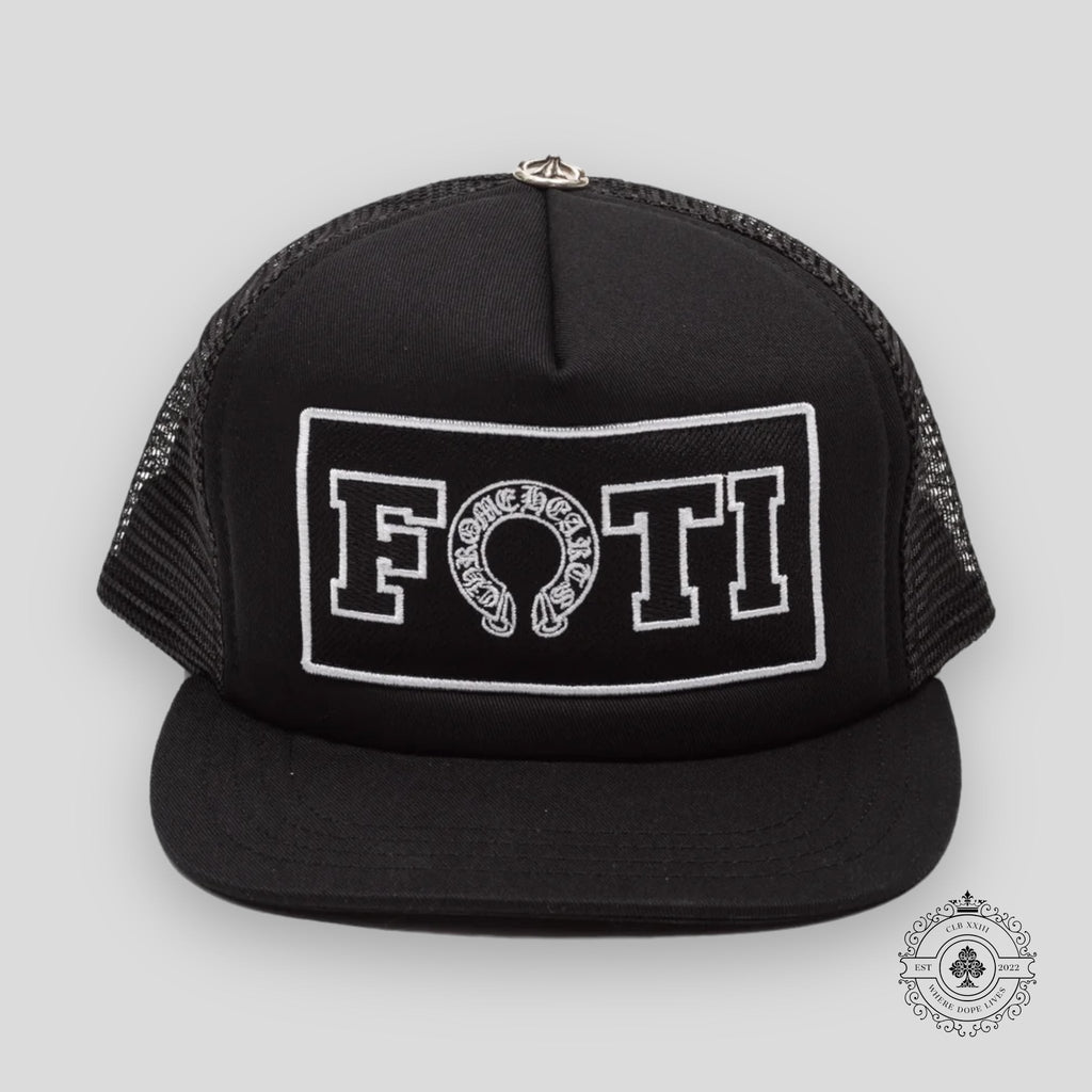 Casquette Trucker Chrome Hearts Foti Patch Noir / Blanc
