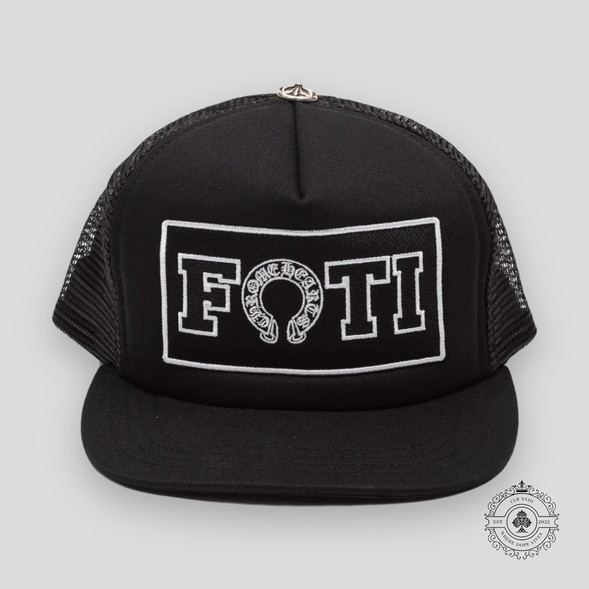 Casquette Trucker Chrome Hearts Foti Patch Noir / Blanc