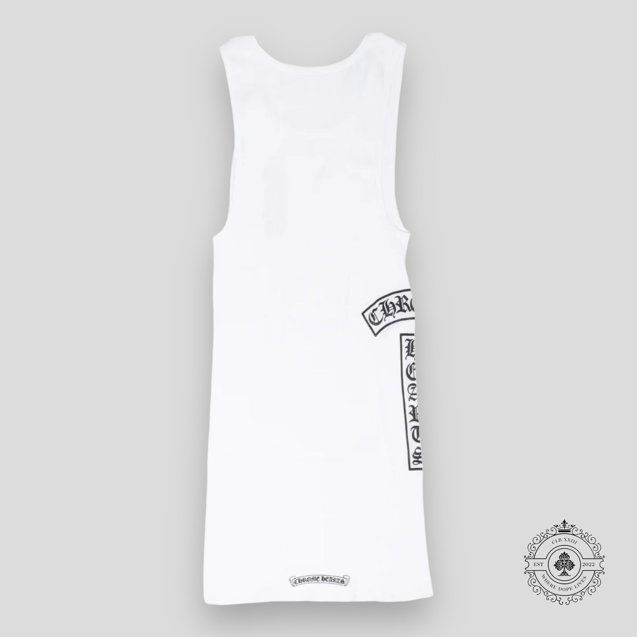 Débardeur Chrome Hearts Logo Vertical Blanc