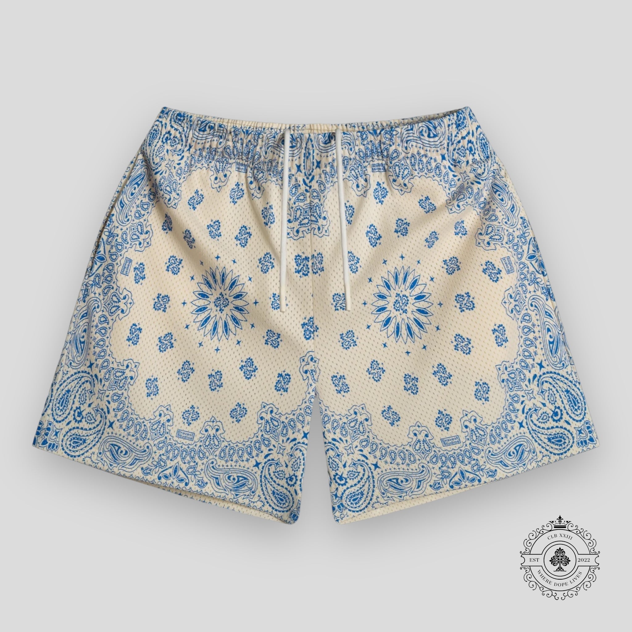 Shorts Bravest Studios motif cachemire crème