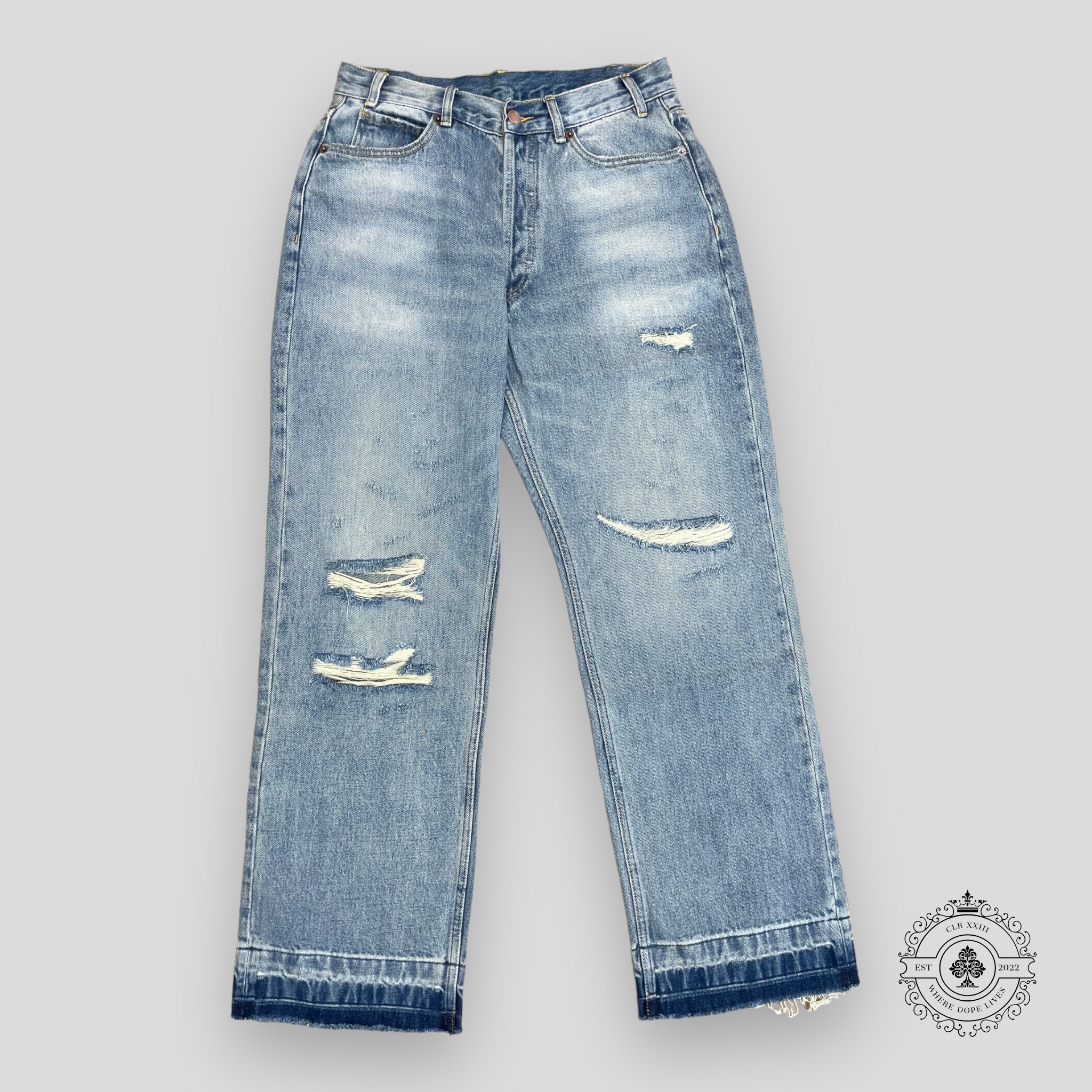 Jeans amples en denim délavé clair Bravest Studios