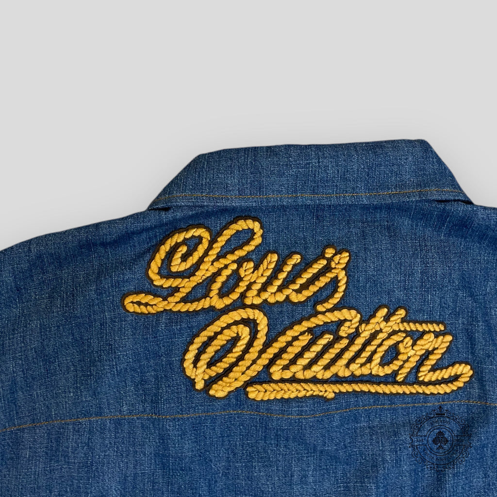 Chemise en chambray brodée Western Louis Vuitton