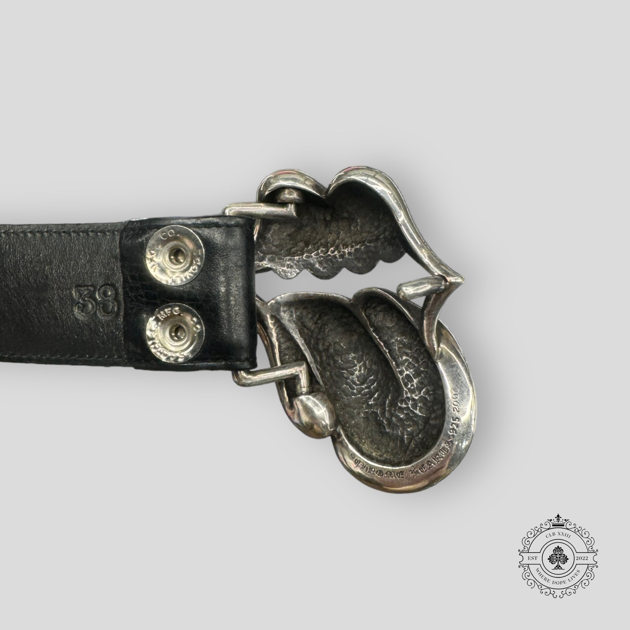 Ceinture en cuir Chrome Hearts Rolling Stones
