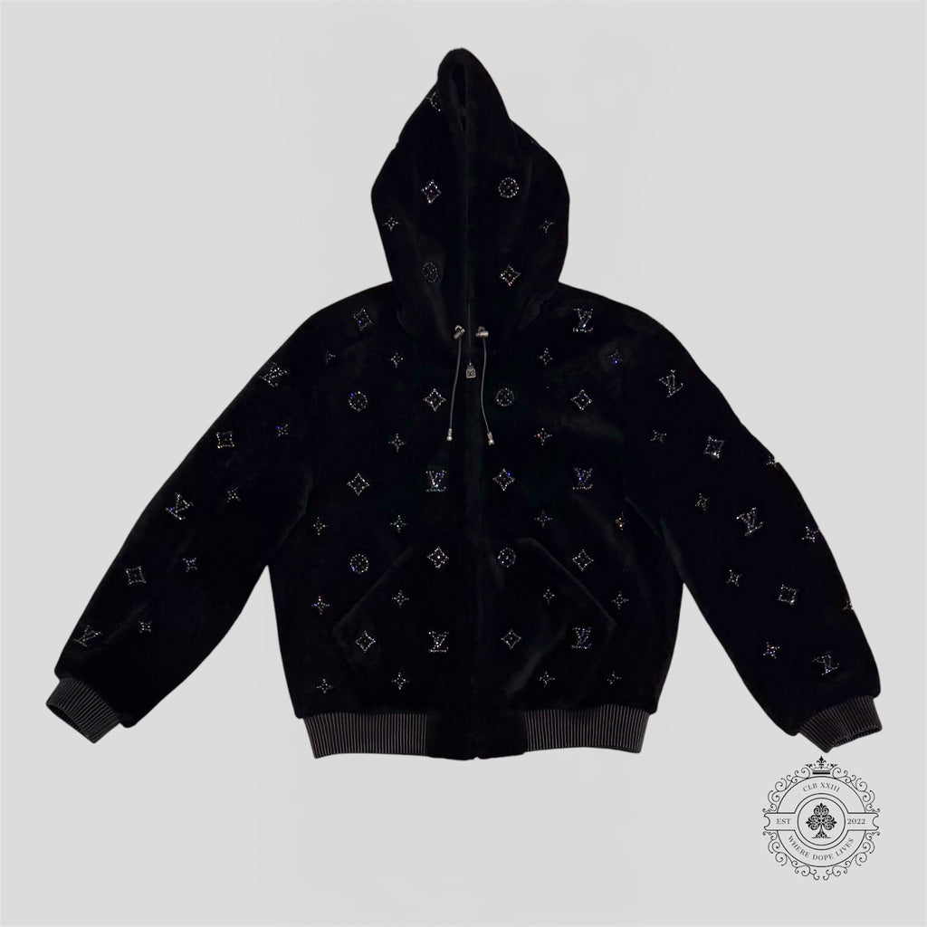 Cochon de lait à capuche orné du monogramme Louis Vuitton en noir