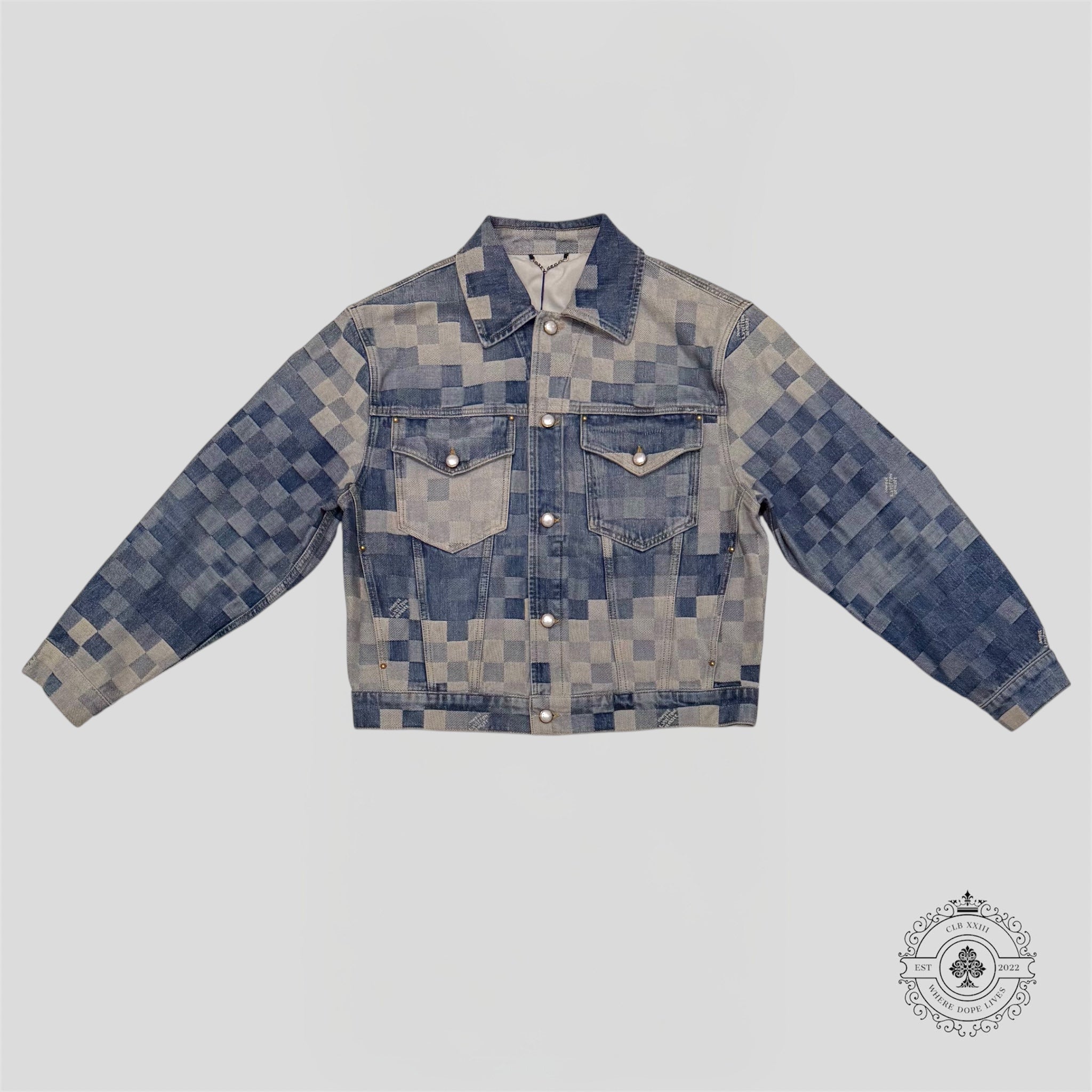 Blouson en jean Louis Vuitton Damoflage Classique