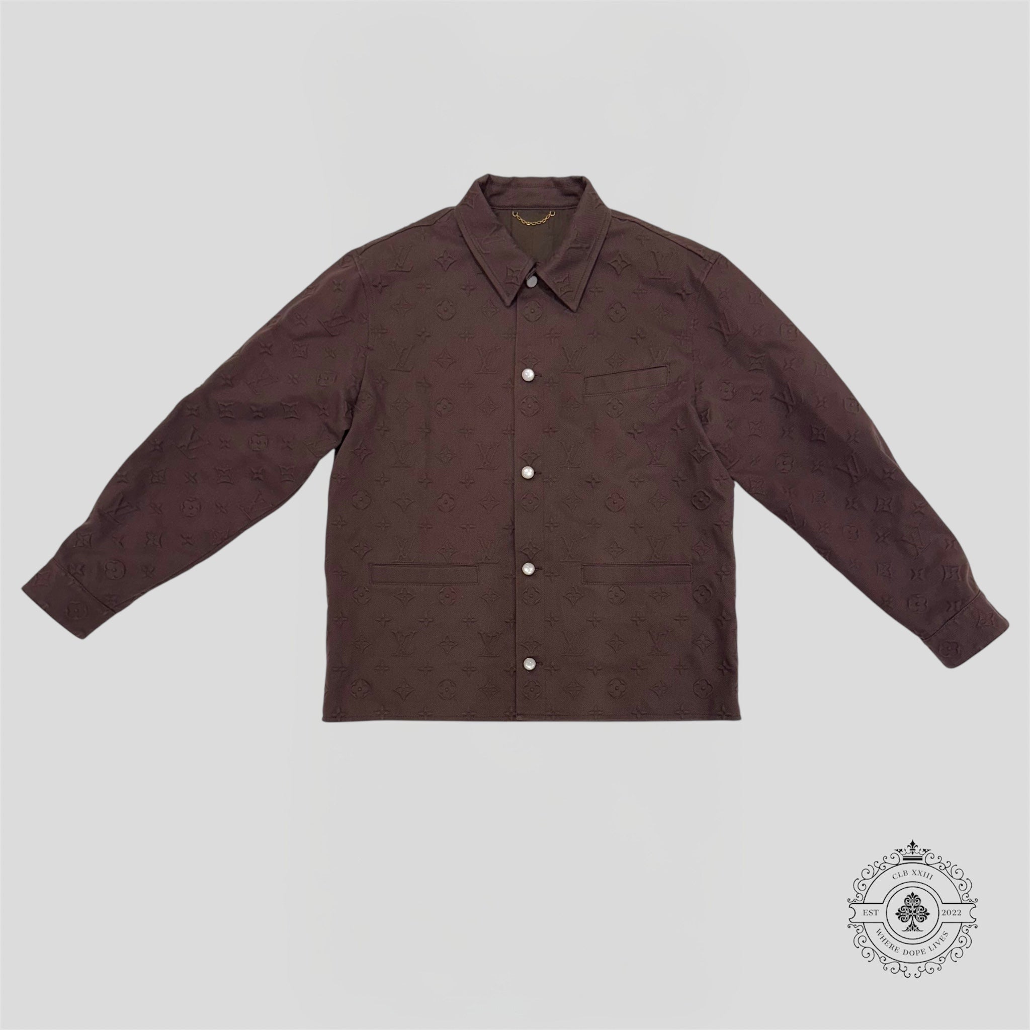 Surchemise Louis Vuitton Monogram Gaufré Marron