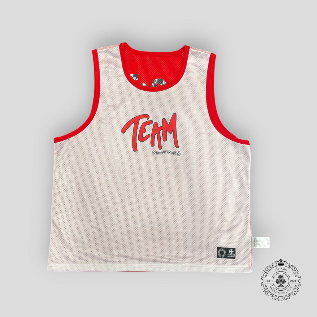 Maillot réversible en maille Chrome Hearts Team 99 Rouge