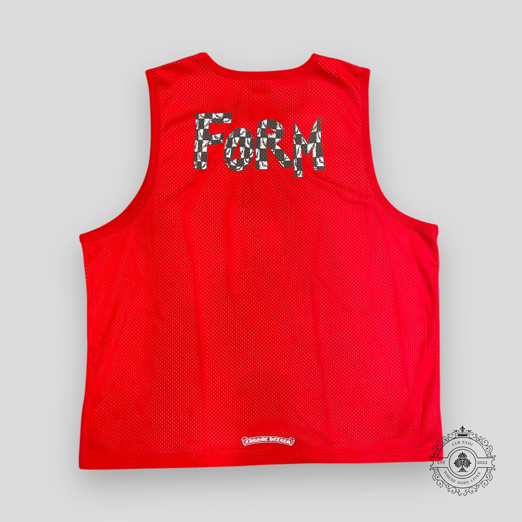 Maillot réversible en maille Chrome Hearts Team 99 Rouge