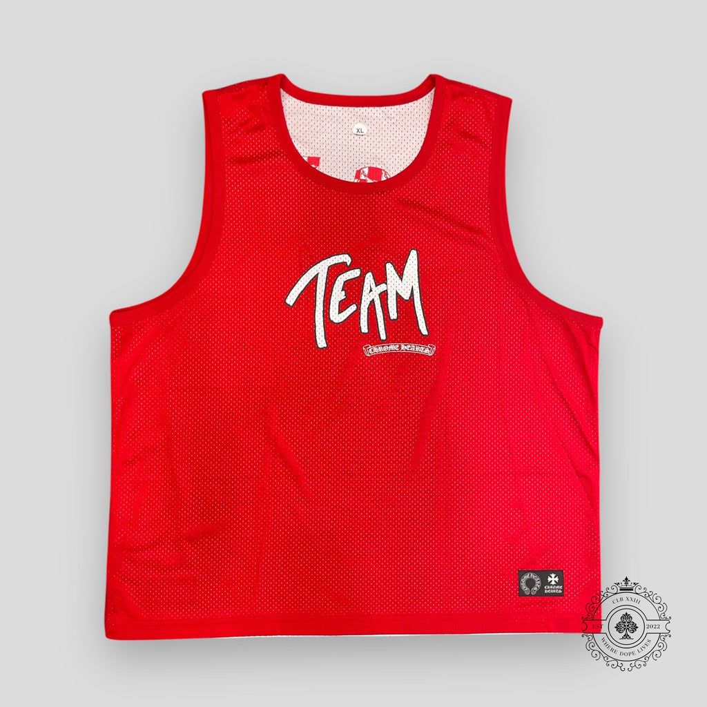 Maillot réversible en maille Chrome Hearts Team 99 Rouge