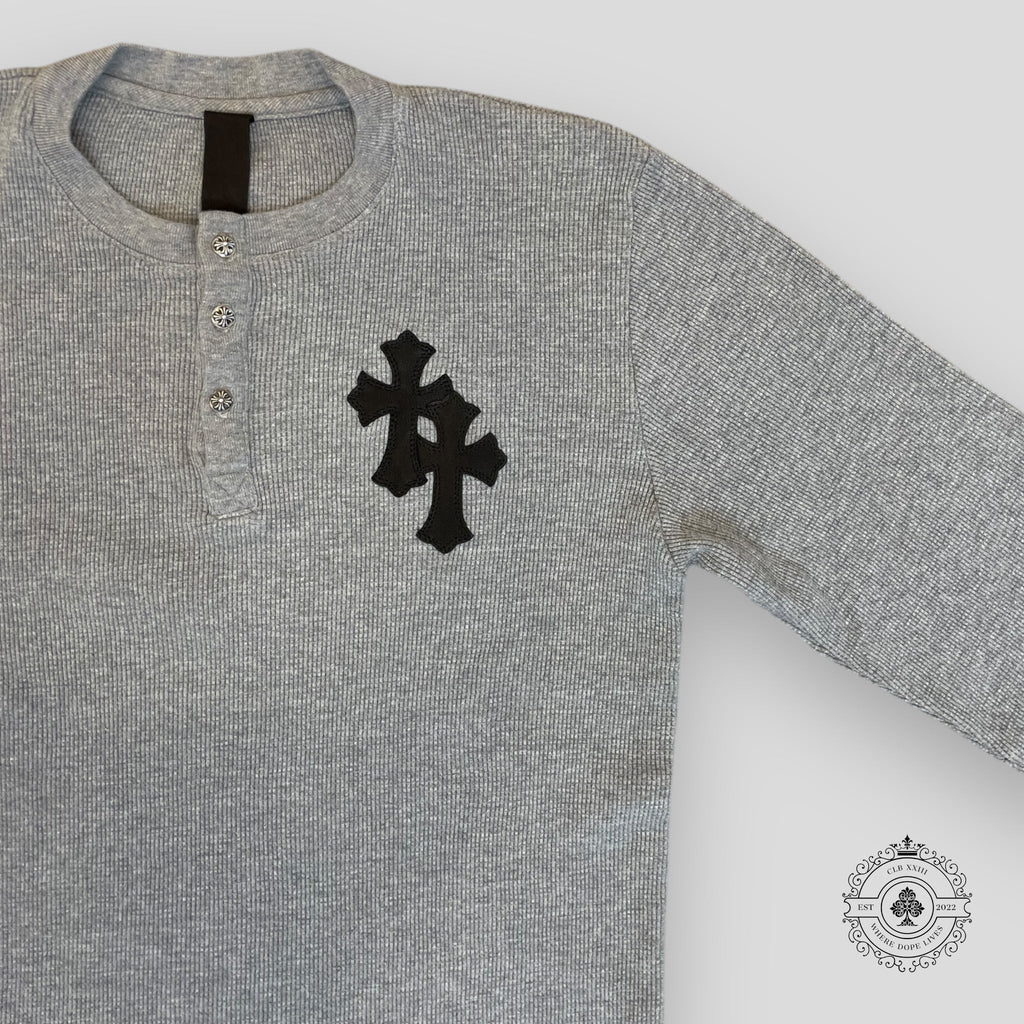 Pull thermique Chrome Hearts Paper Jam en gris chiné