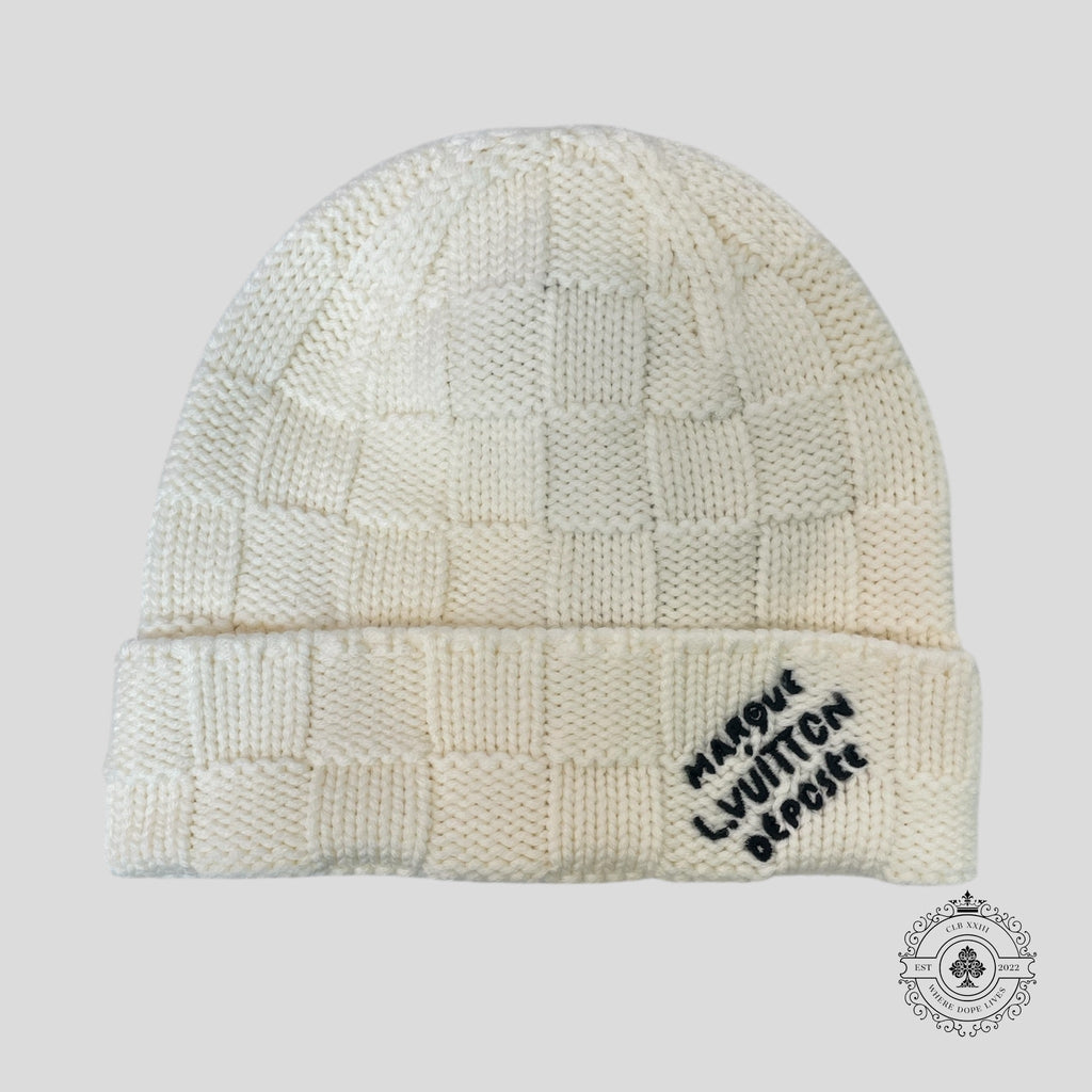 Bonnet Louis Vuitton Damier Snug Crème
