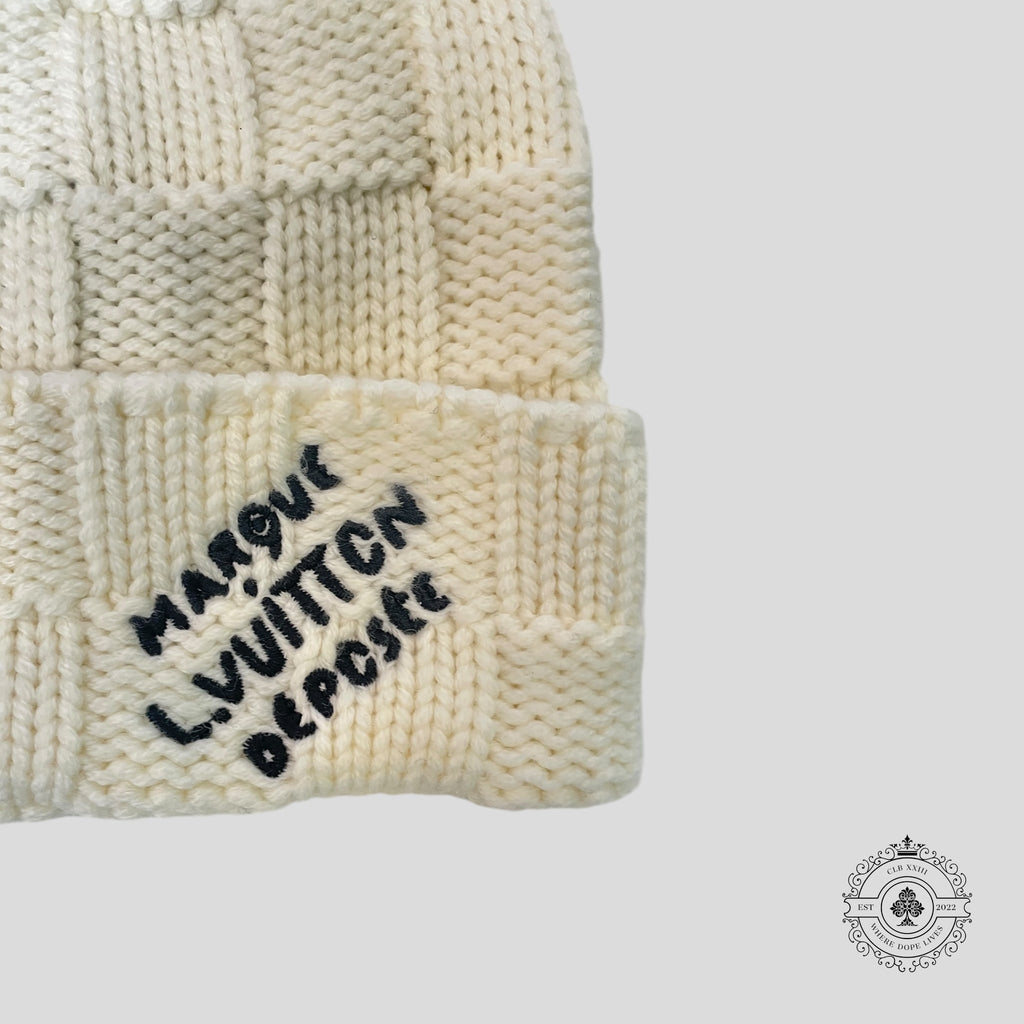Bonnet Louis Vuitton Damier Snug Crème