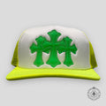 Casquette Trucker Chrome Hearts Miami Exclusive Cross Patch Vert Néon