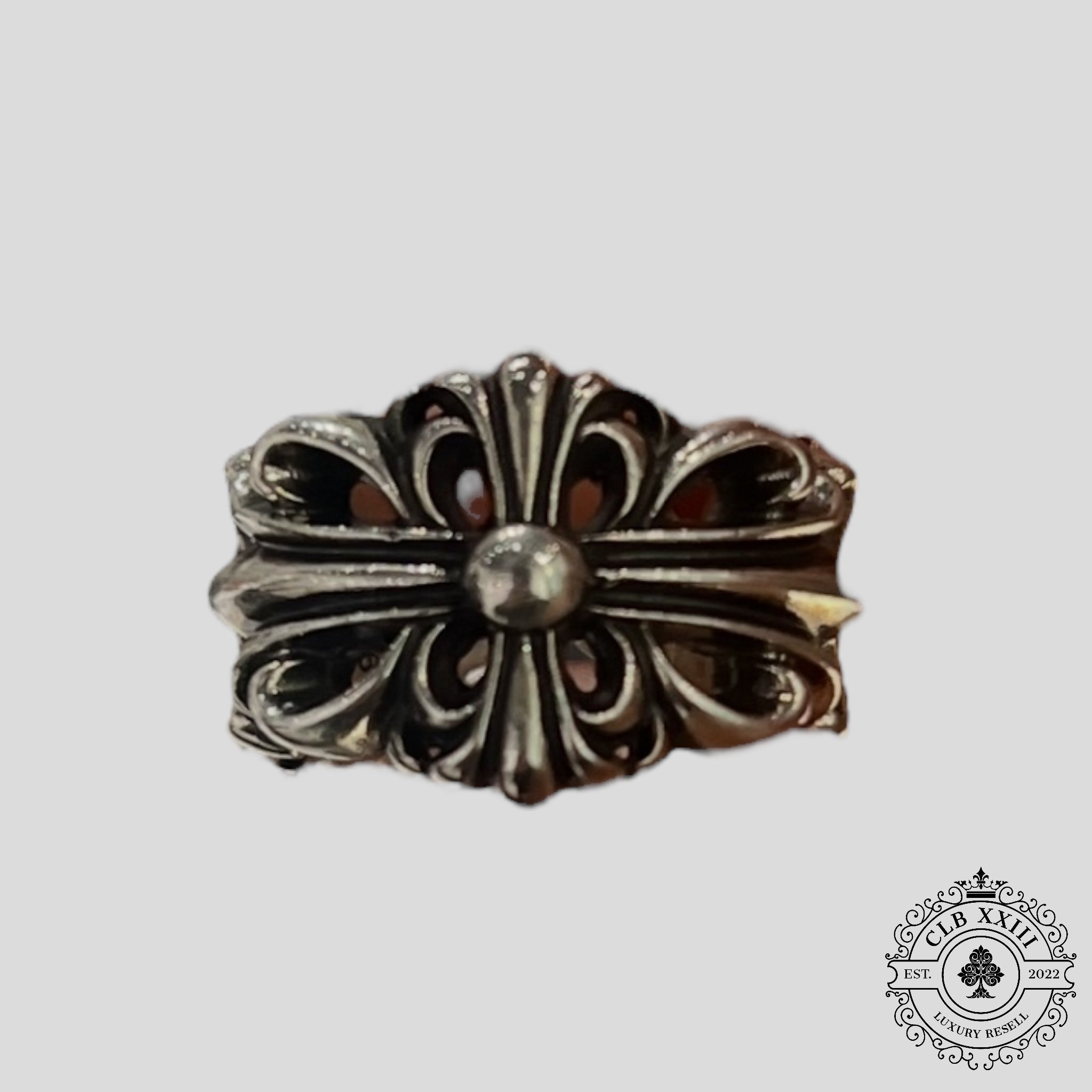 Bague double florale Chrome Hearts