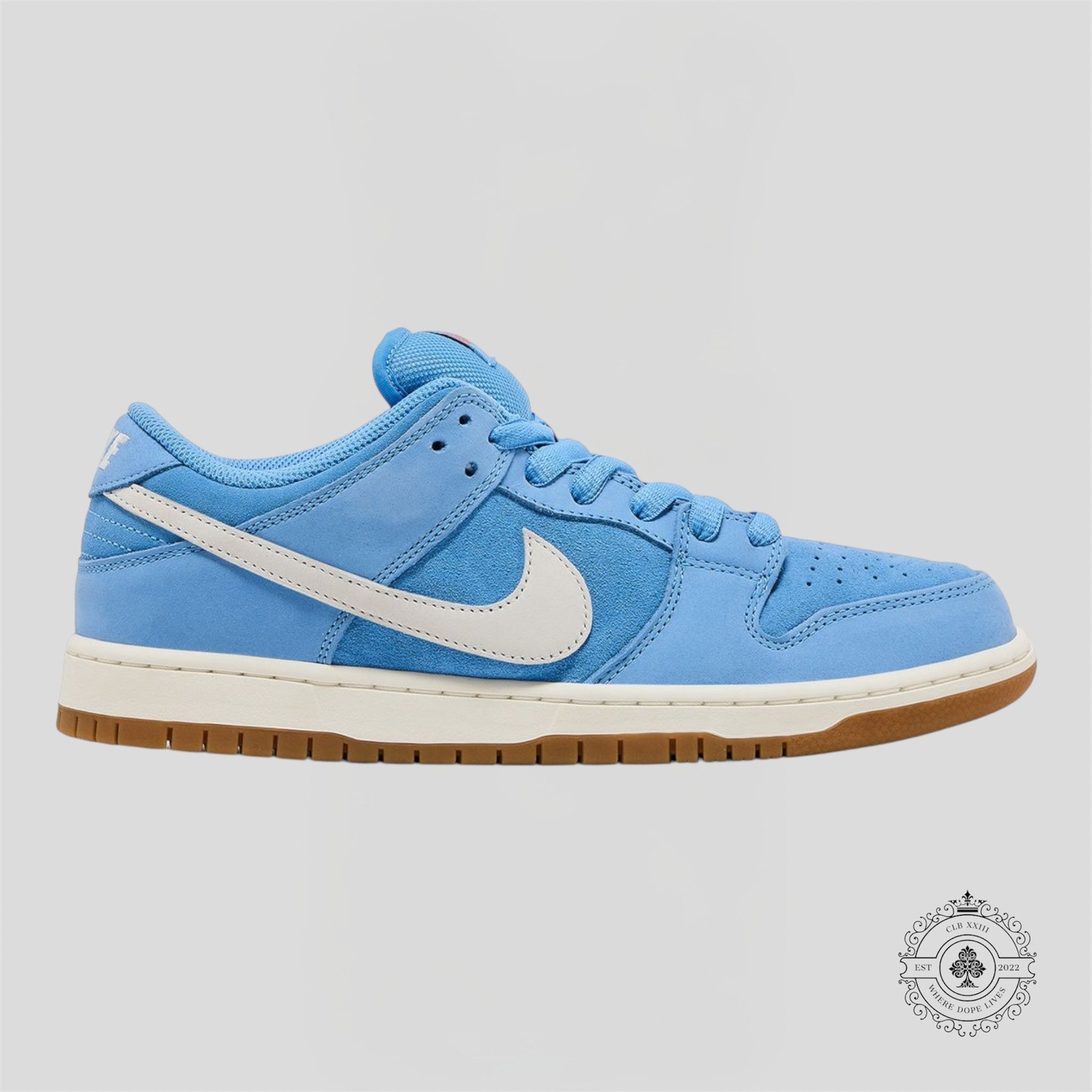 Nike SB Dunk Low Pro bleu université gomme