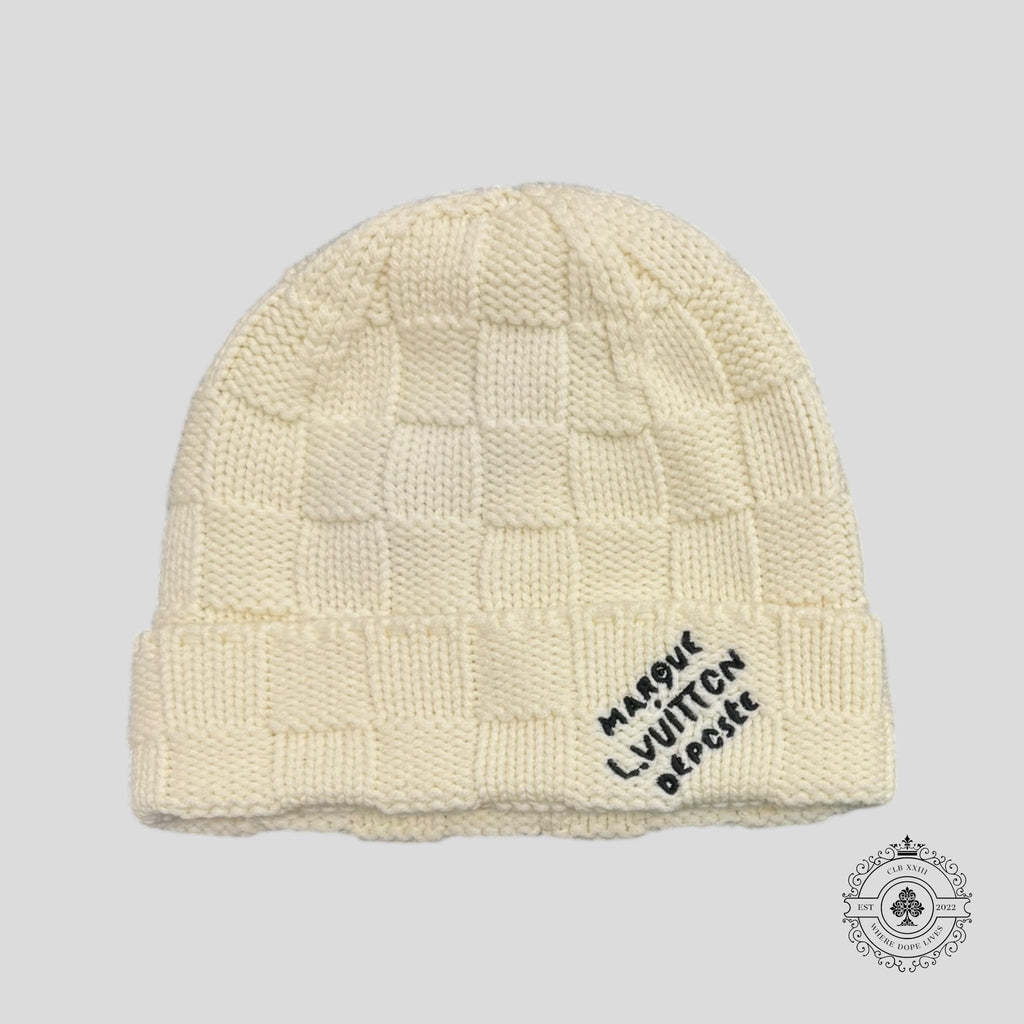Bonnet Louis Vuitton Damier Snug Crème