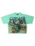 T-shirt ample « Godspeed Mother Cairo » – Sarcelle