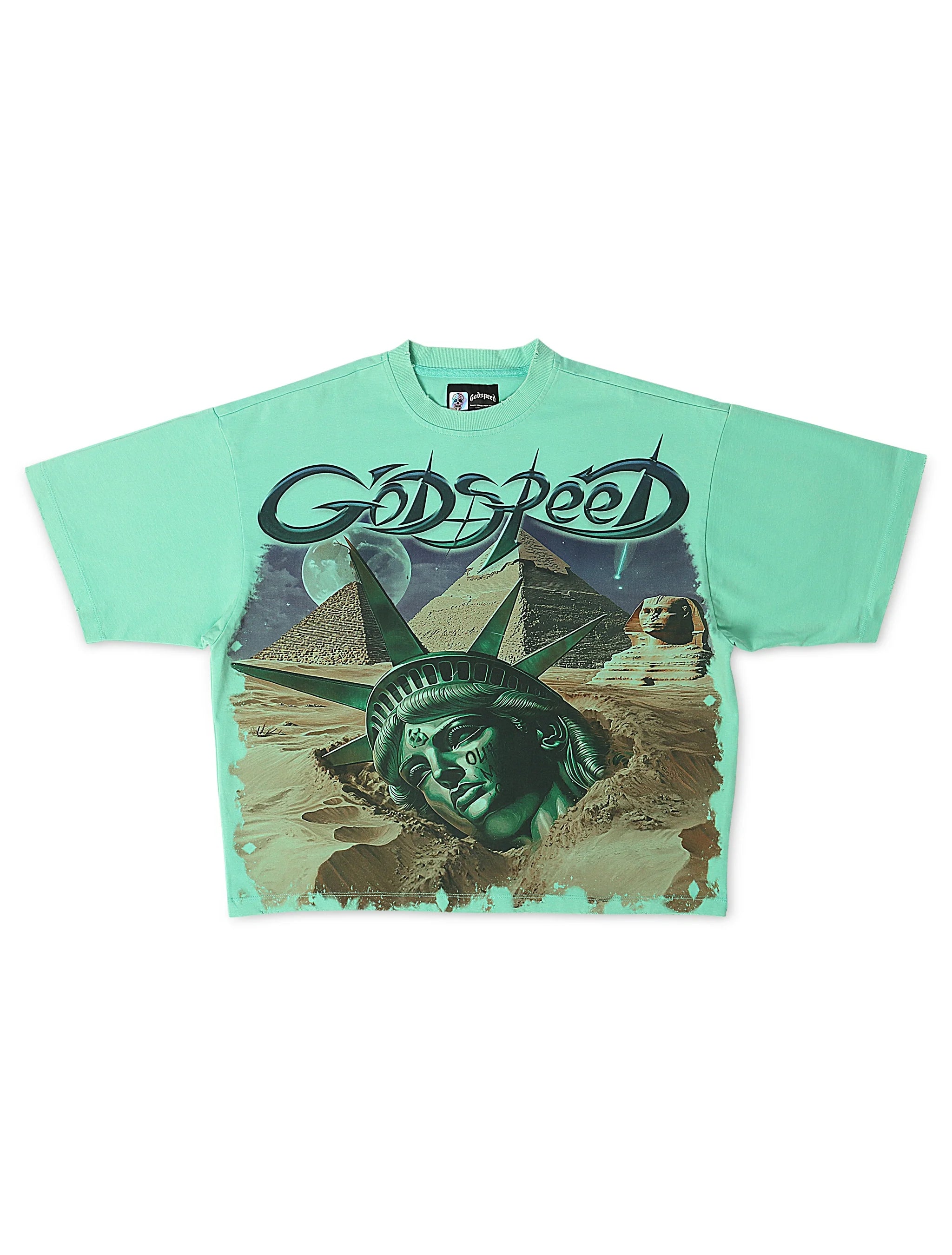 T-shirt ample « Godspeed Mother Cairo » – Sarcelle