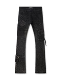 Jean en jean clouté Vicious avec strass - Noir