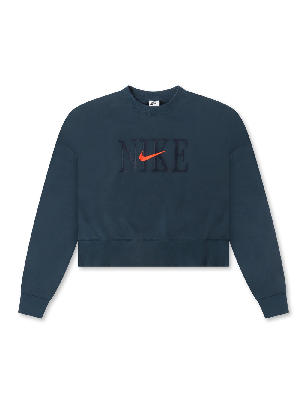 Haut ras du cou court en polaire Nike Phoenix pour femme - Marine armée