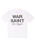T-shirt Warsaint LA avec inscription – Blanc/Noir