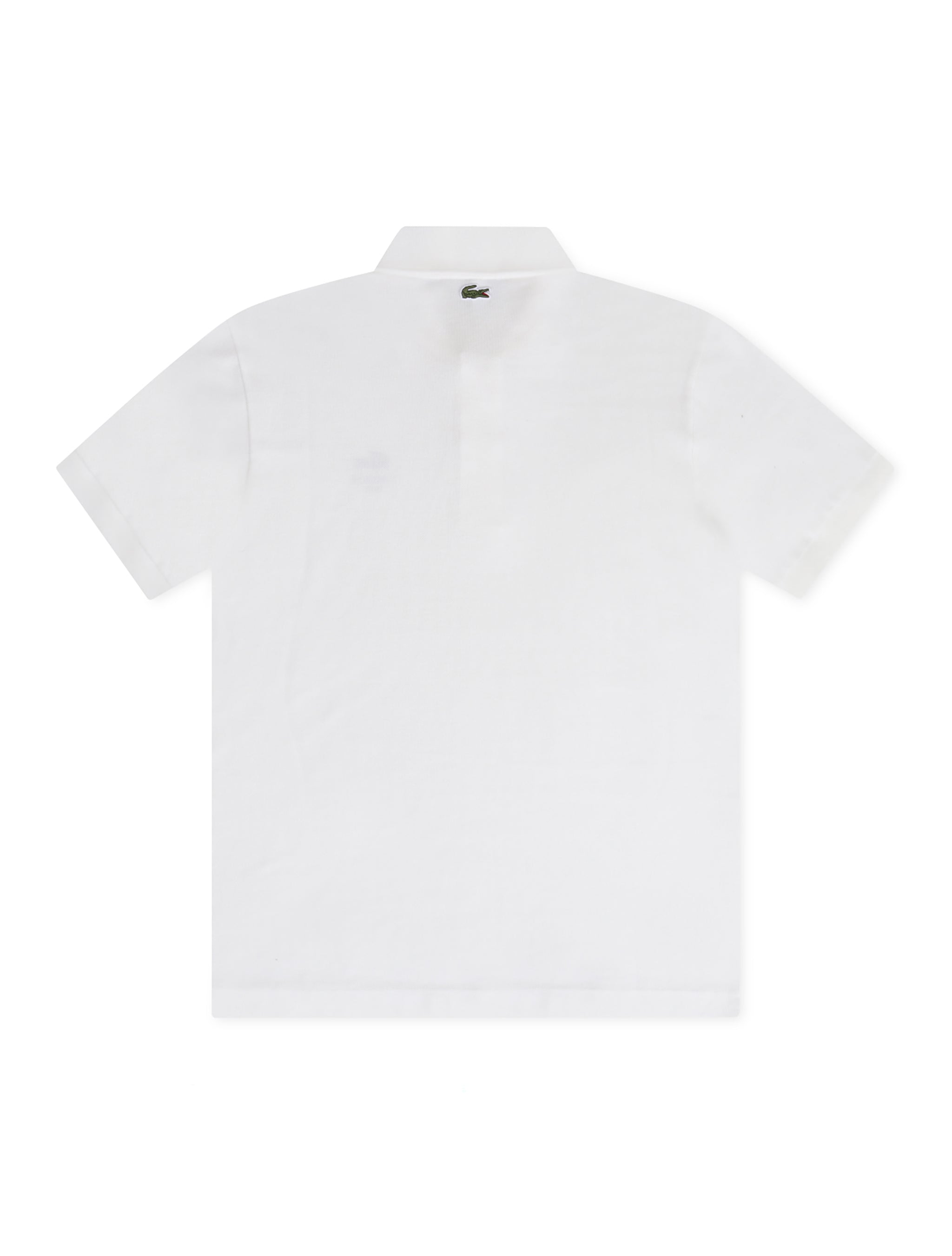 Polo Lacoste à Imprimé Signature - Blanc