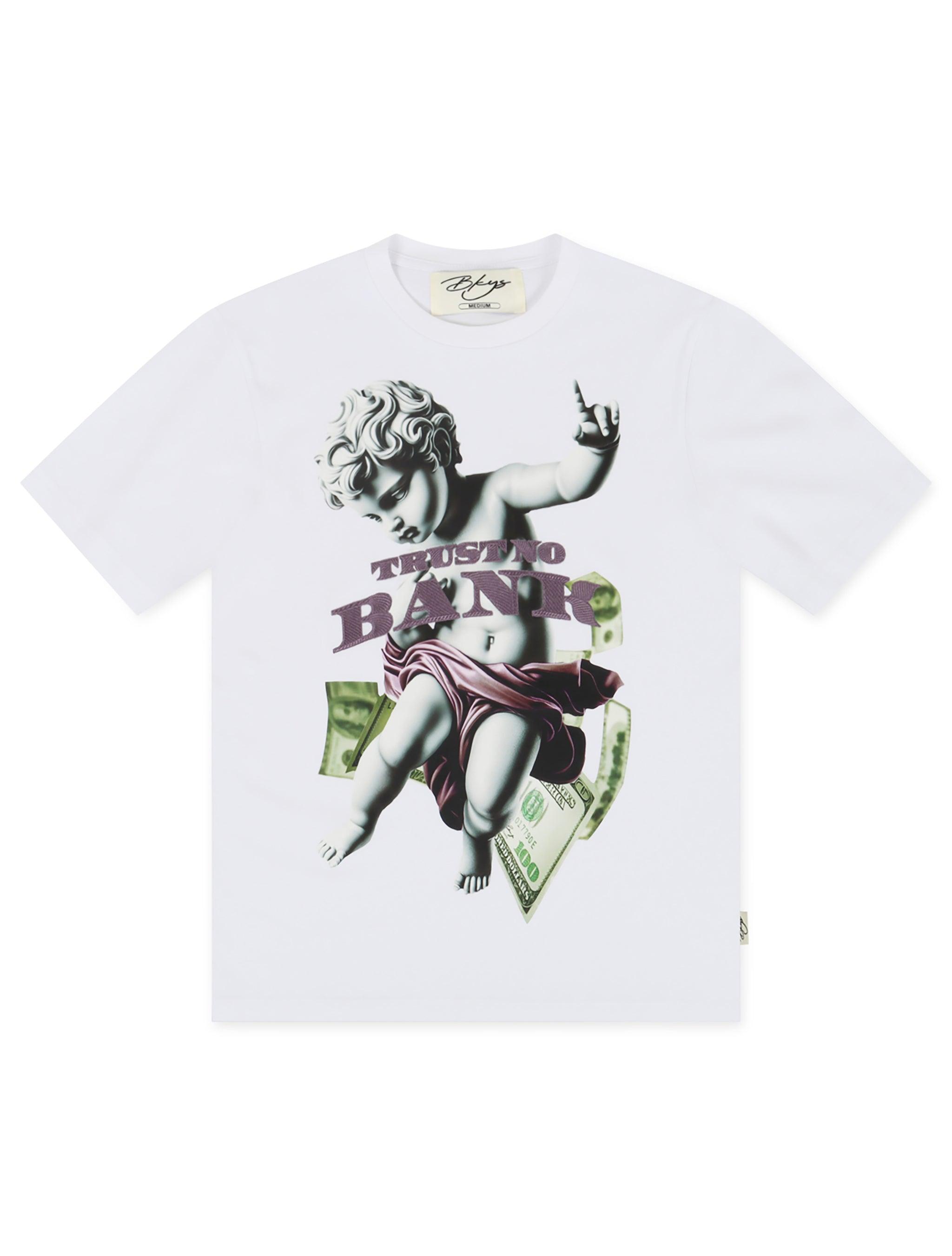 T-shirt surdimensionné BKYS Bank – Blanc