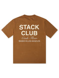 T-shirt lourd Stack Club Cash Flow - Marron/Crème