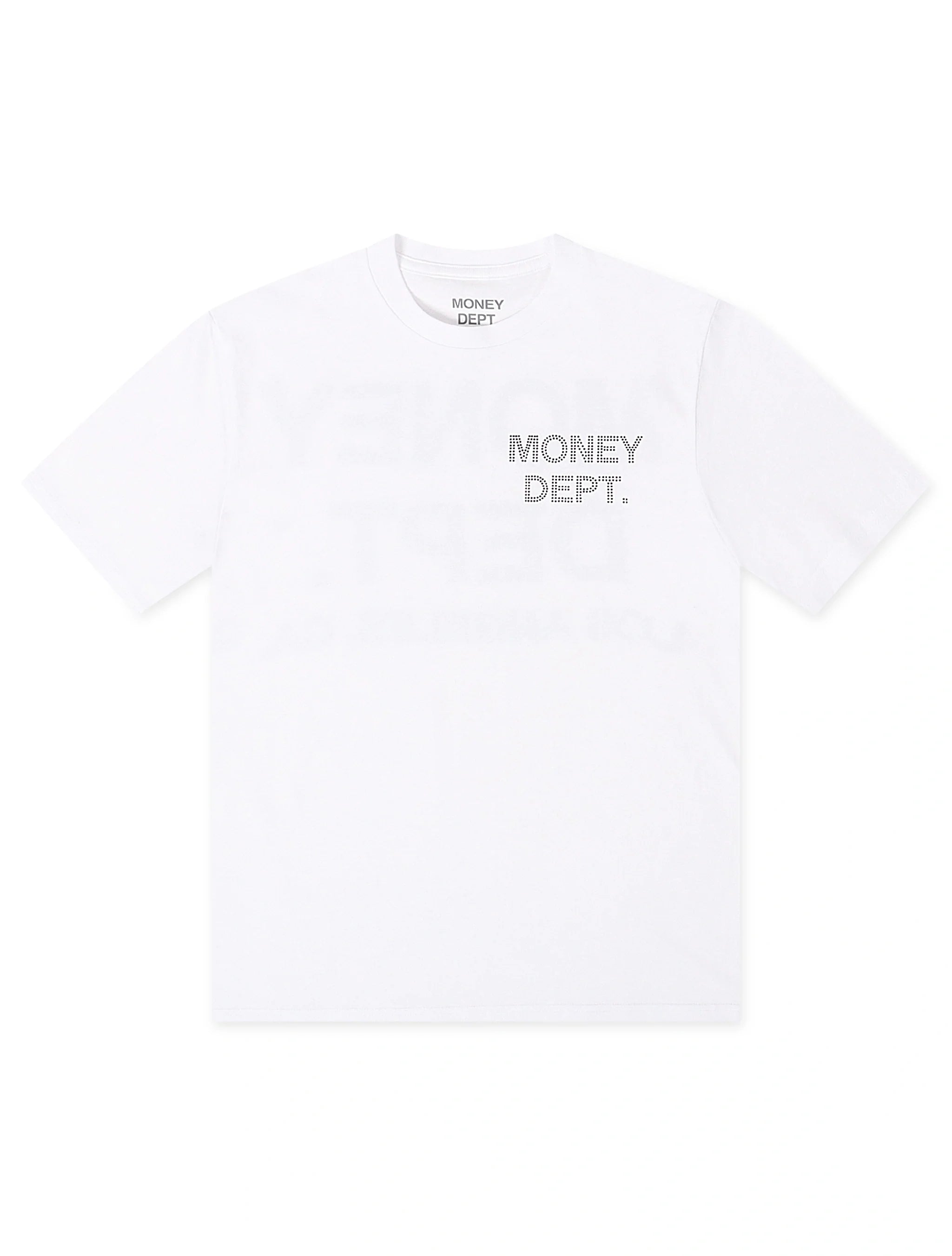 T-shirt Money Dept. Strass – Blanc/Noir